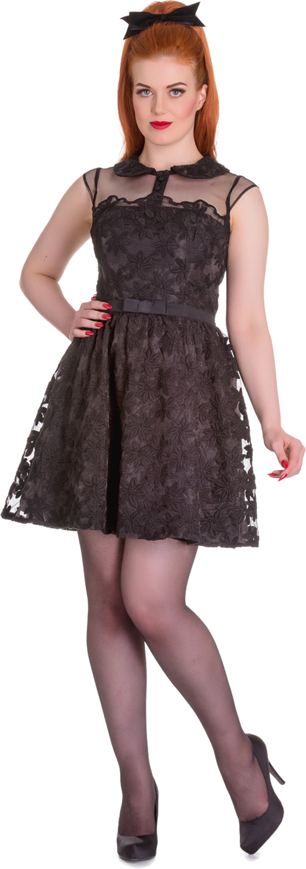 Hell_Bunny_SHIRELLE_Vintage_FLORAL_50s_Bow_Mesh_DRESS_Kleid_schwarzkbbVCDoudXm2B