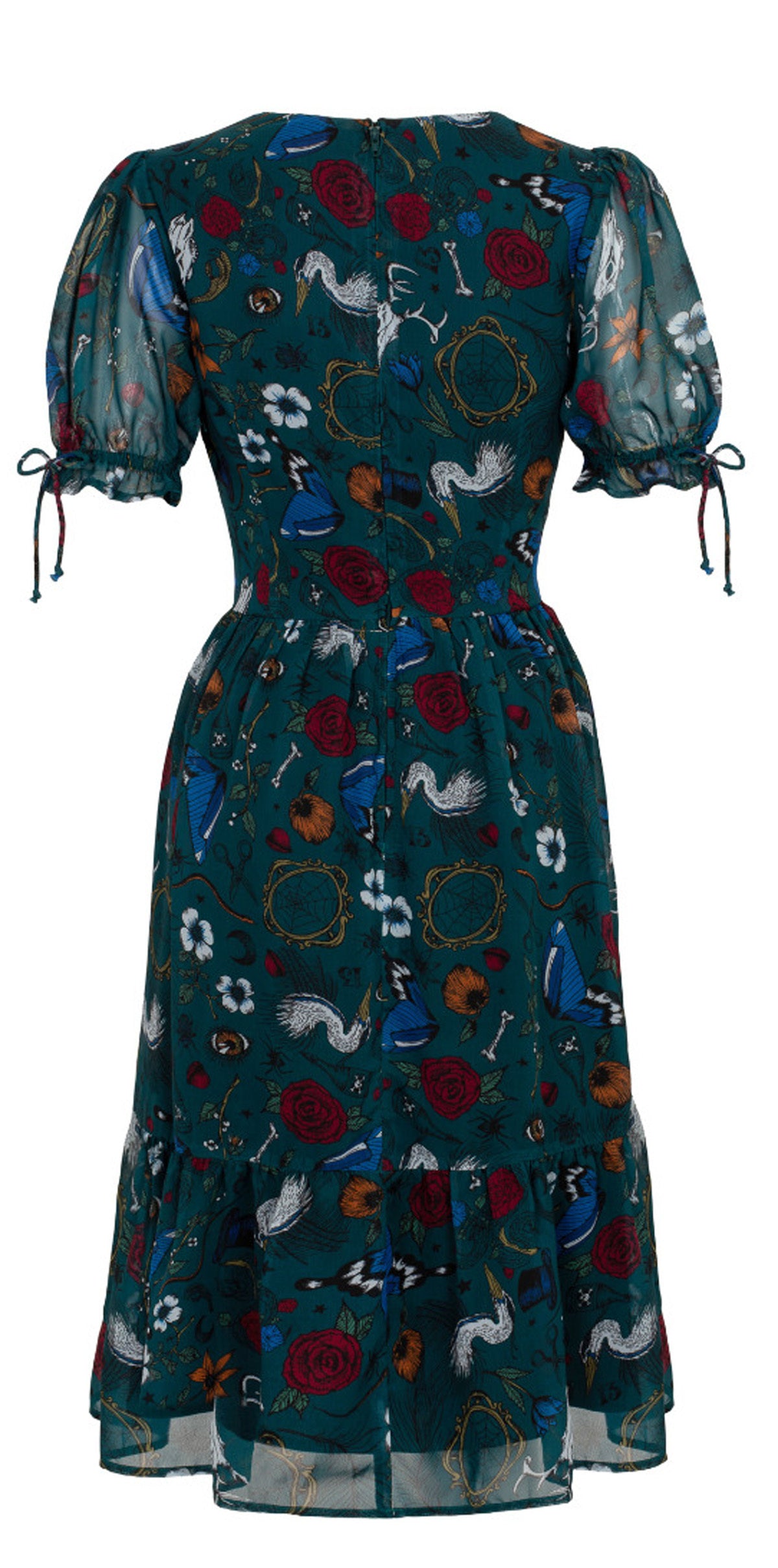 Hell_Bunny_SIANNA_CHIFFON_Nature_Style_VNeck_Vintage_ALinie_KLEID_Dress_Teal-7