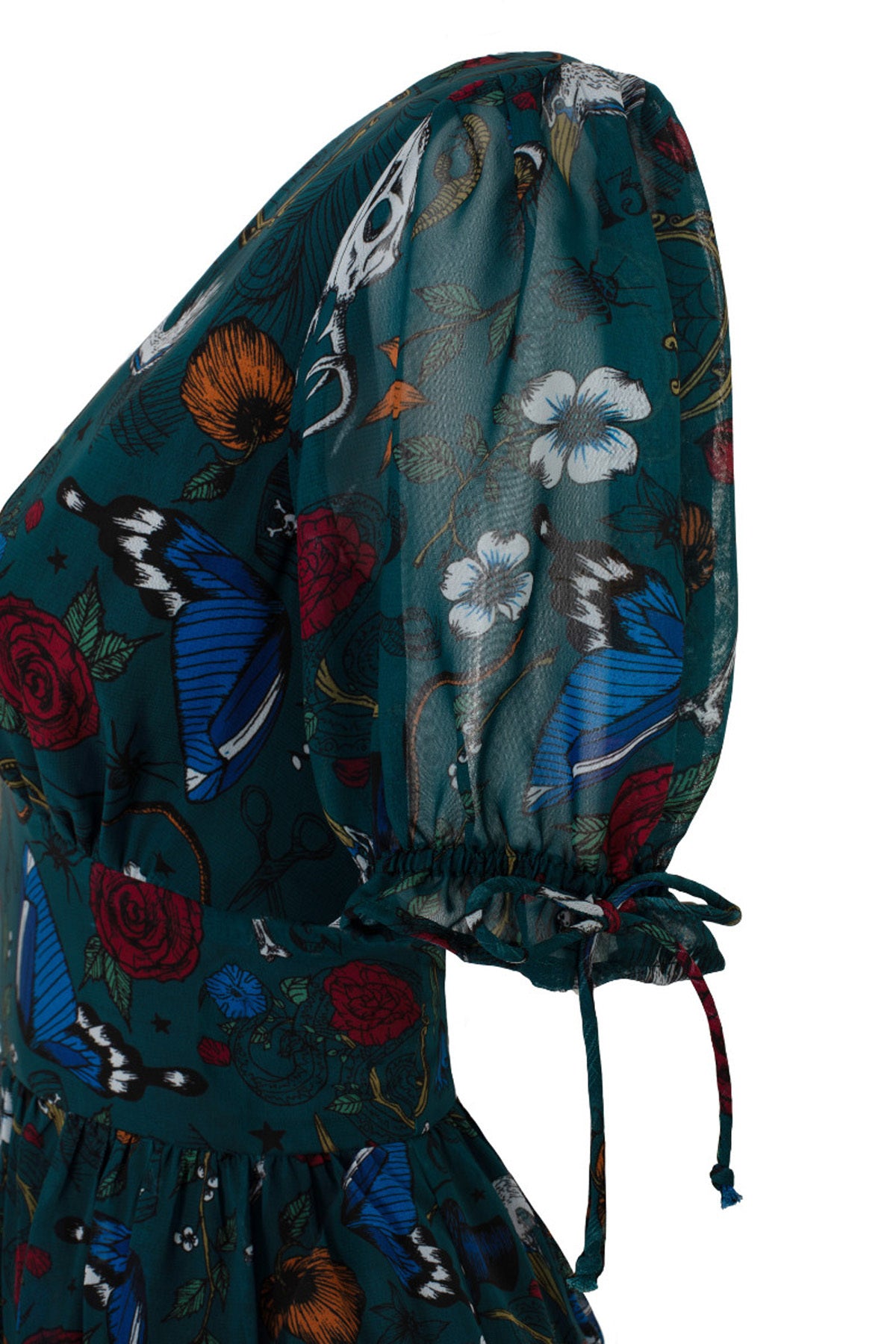 Hell_Bunny_SIANNA_CHIFFON_Nature_Style_VNeck_Vintage_ALinie_KLEID_Dress_Teal-8