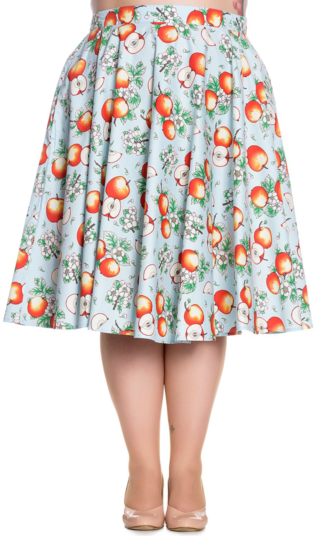 Hell_Bunny_SOMERSET_Apfel_Swing_Skirt_ROCK_Plus_Size_Blau_killer_kirsche