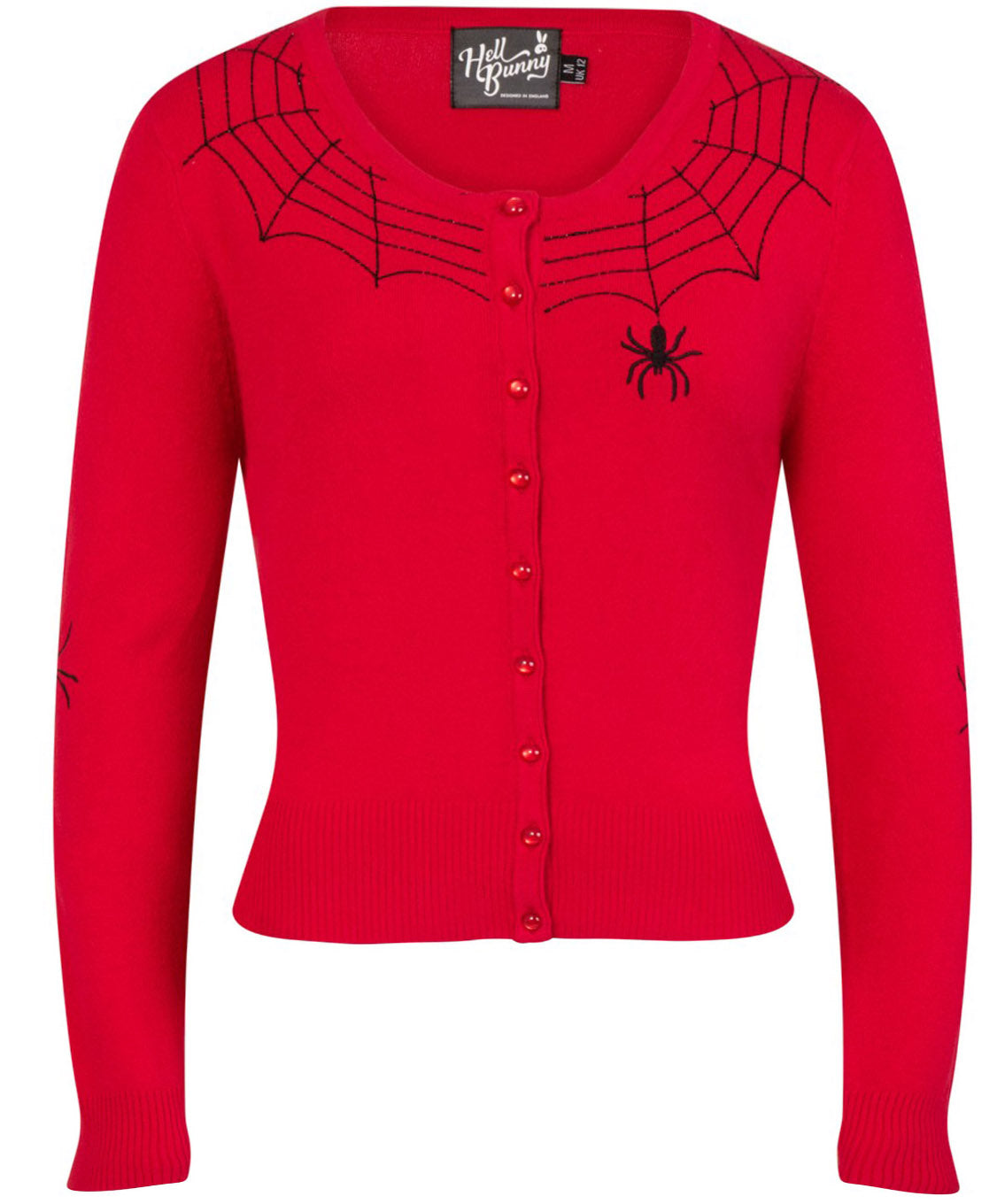 Hell_Bunny_SPIDERWEB_Spider_Langarm_CARDIGAN_Strickjacke
