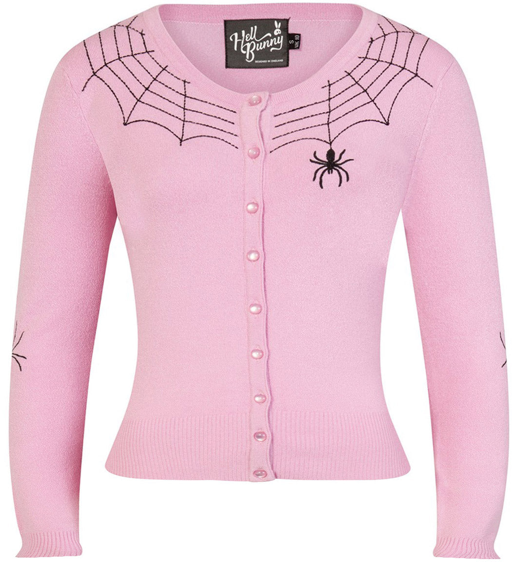 Hell_Bunny_SPIDERWEB_Spider_Langarm_CARDIGAN_Strickjacke_rosayMizzkc6pcDdR