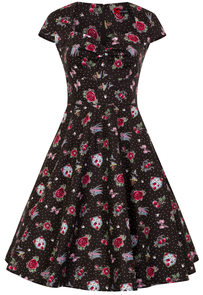 Hell_Bunny_STEVIE_Oldschool_TATTOO_Polka_Dots_SWING_DRESS_Kleid-4