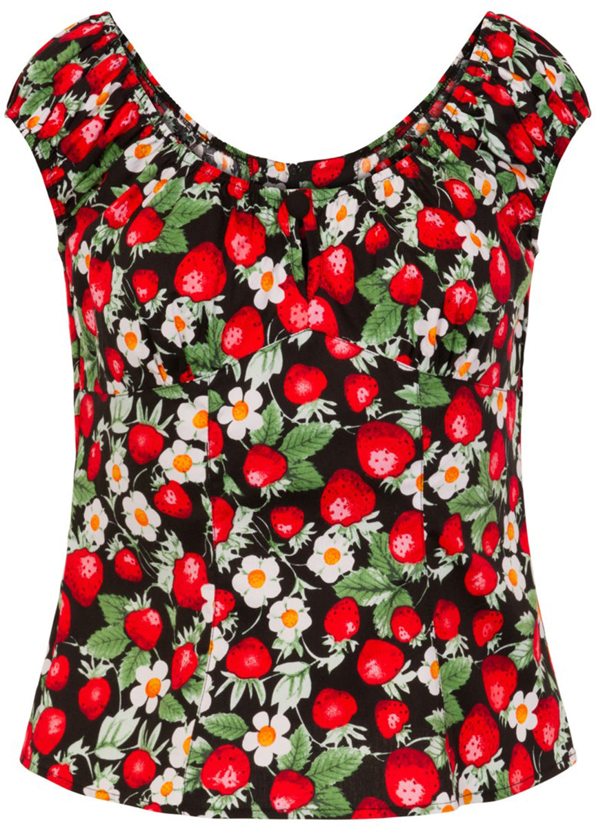 Hell_Bunny_STRAWBERRY_SUNDAE_Keyhole_ERDBEEREN_Vintage_SHIRT_Bluse-3