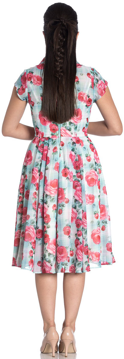 Hell_Bunny_SUZANNAH_Vintage_ROSES_Floral_CHECK_V-Neck_Dress_KLEID-2