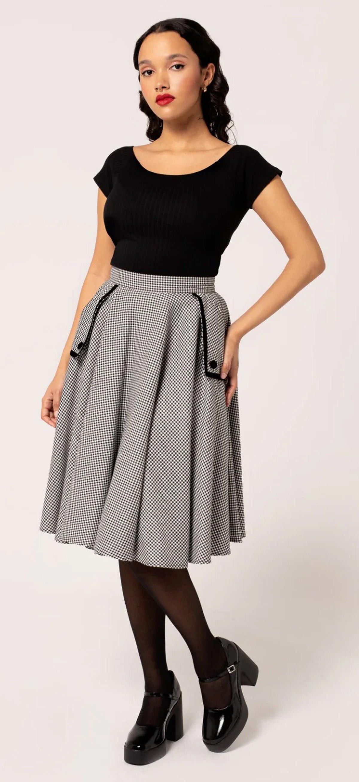 Hell_Bunny_TEDDY_HOUNDSTOOTH_50s_Pepita_Vichy_Karo_Vintage_TELLERROCK_Swing_Skirt-1