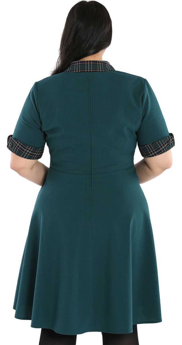 Hell_Bunny_TIDDLYWINKS_50s_TARTAN_Peter_Pan_SWING_DRESS_Kleid_Plus_Size_Gruen_killer_kirsche_3