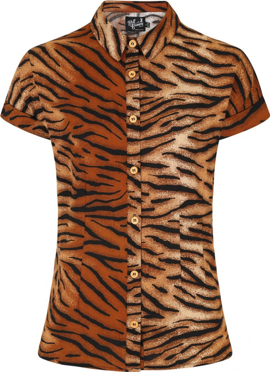 Hell_Bunny_TORA_Retro_TIGER_PRINT_Kurzarm_Buttoned_BLUSE_Hemd_Plus_Size-3