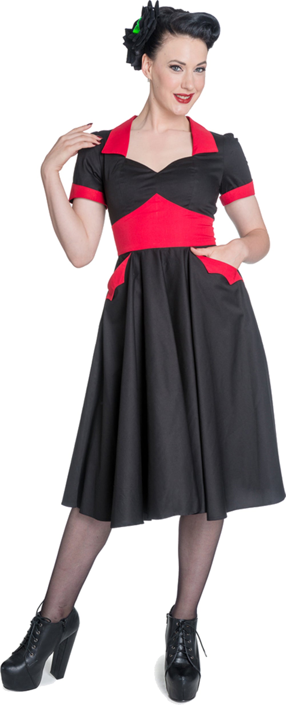 Hell_Bunny_VAMPIRESS_2-Tone_Swing_BAT_Kleid_DRESS_-_Rot