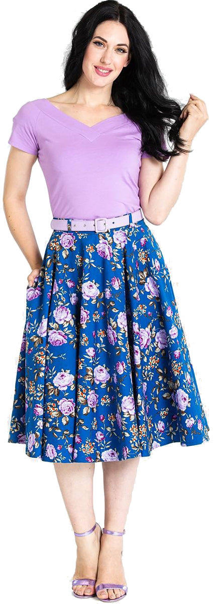 Hell_Bunny_VIOLETTA_50s_Floral_ROSEN_Vintage_TELLERROCK_Swing_Skirt_killer_kirsche_1