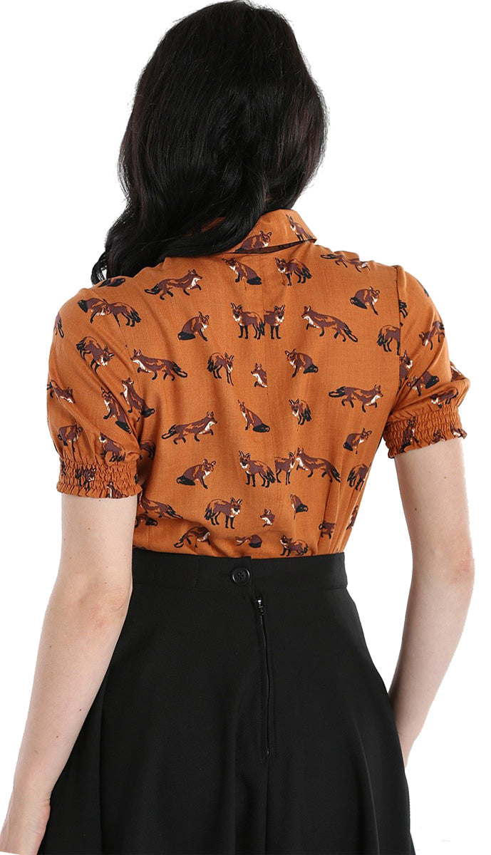 Hell_Bunny_VIXEY_Retro_FOX_Fuechse_BOW_Peter_Pan_Kurzarm_BLUSE_Blouse_Braun_killer_kirsche_2skk0zP0IdTCYr