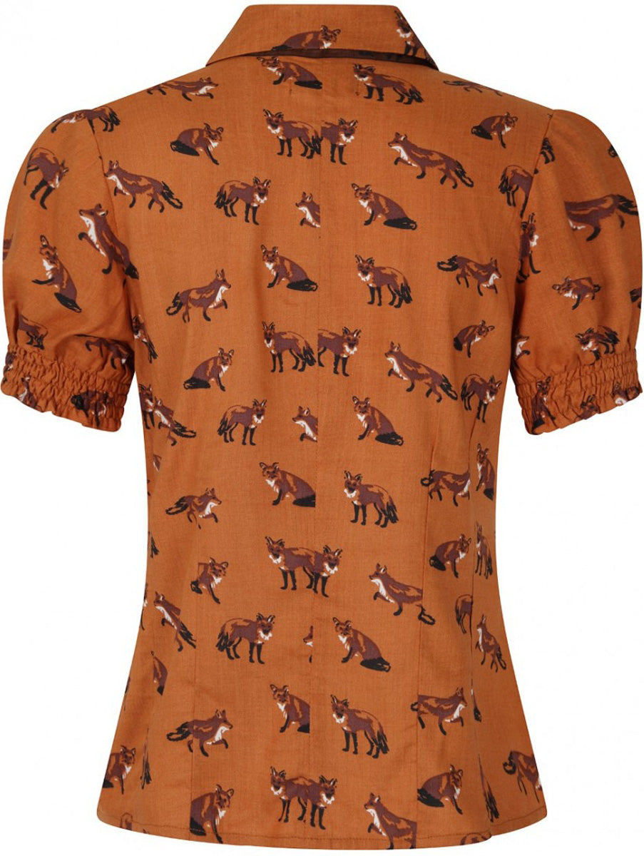 Hell_Bunny_VIXEY_Retro_FOX_Fuechse_BOW_Peter_Pan_Kurzarm_BLUSE_Blouse_Braun_killer_kirsche_4aGcVBq9SZ5qLL