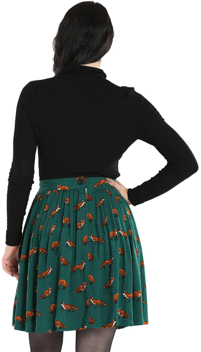 Hell_Bunny_VIXEY_Vintage_FOX_Fuchs_MINI_Pleated_SWING_SKIRT_Rock_Gruen-3