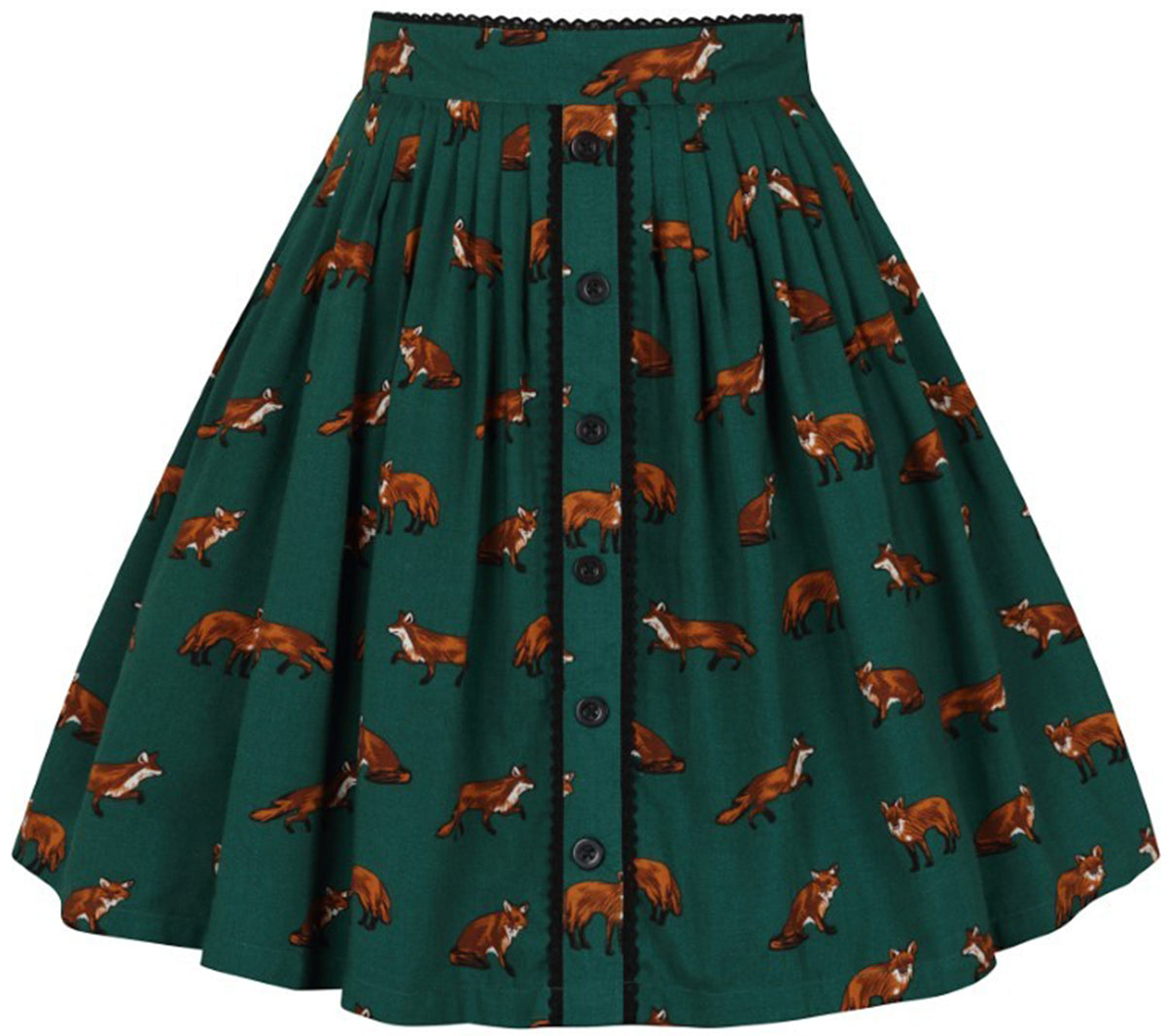 Hell_Bunny_VIXEY_Vintage_FOX_Fuchs_MINI_Pleated_SWING_SKIRT_Rock_Gruen-4