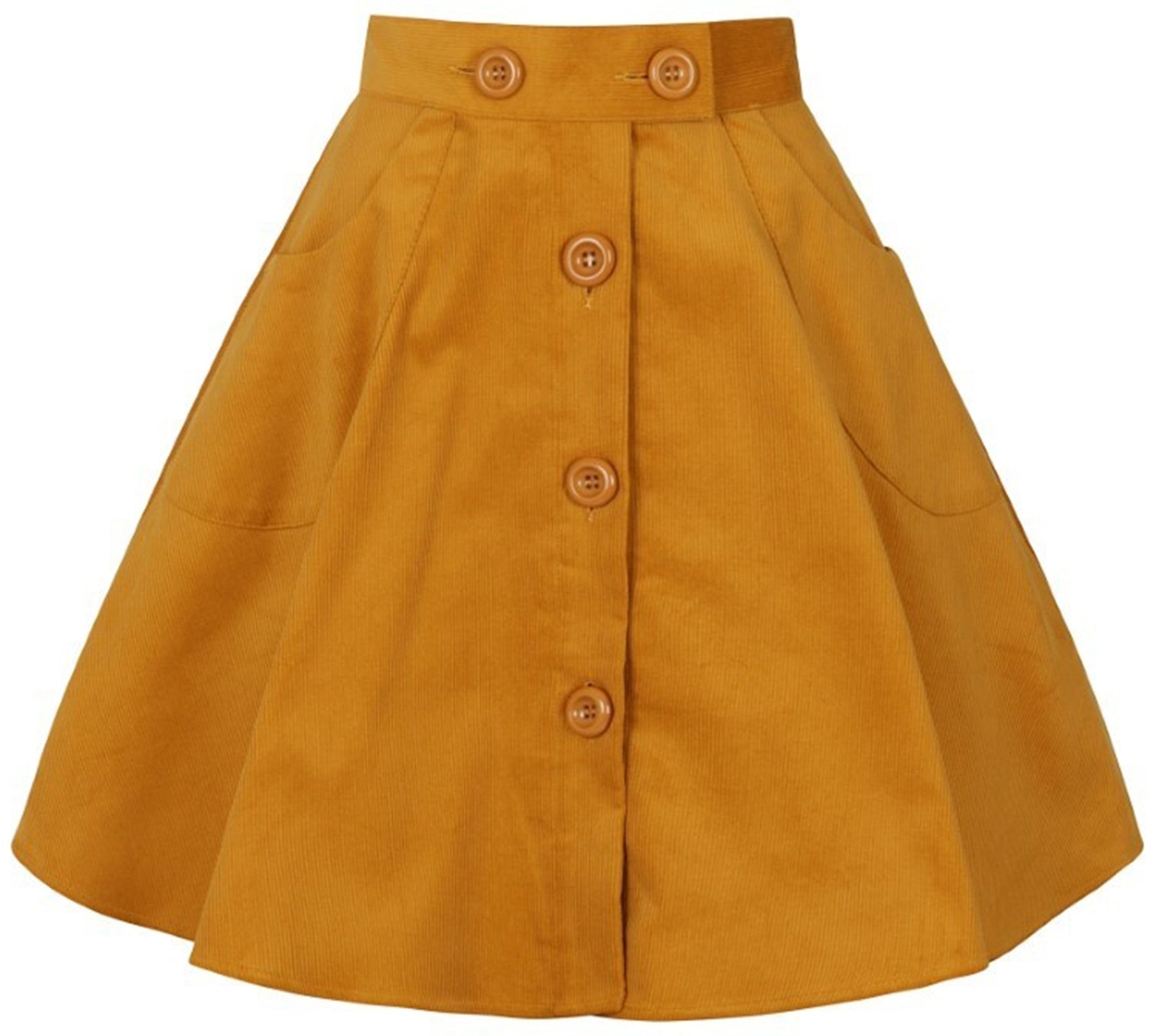 Hell_Bunny_WONDER_YEARS_Cord_Western_Retro_Skirt_ROCK_-_Mustard_killer_kirsche_5