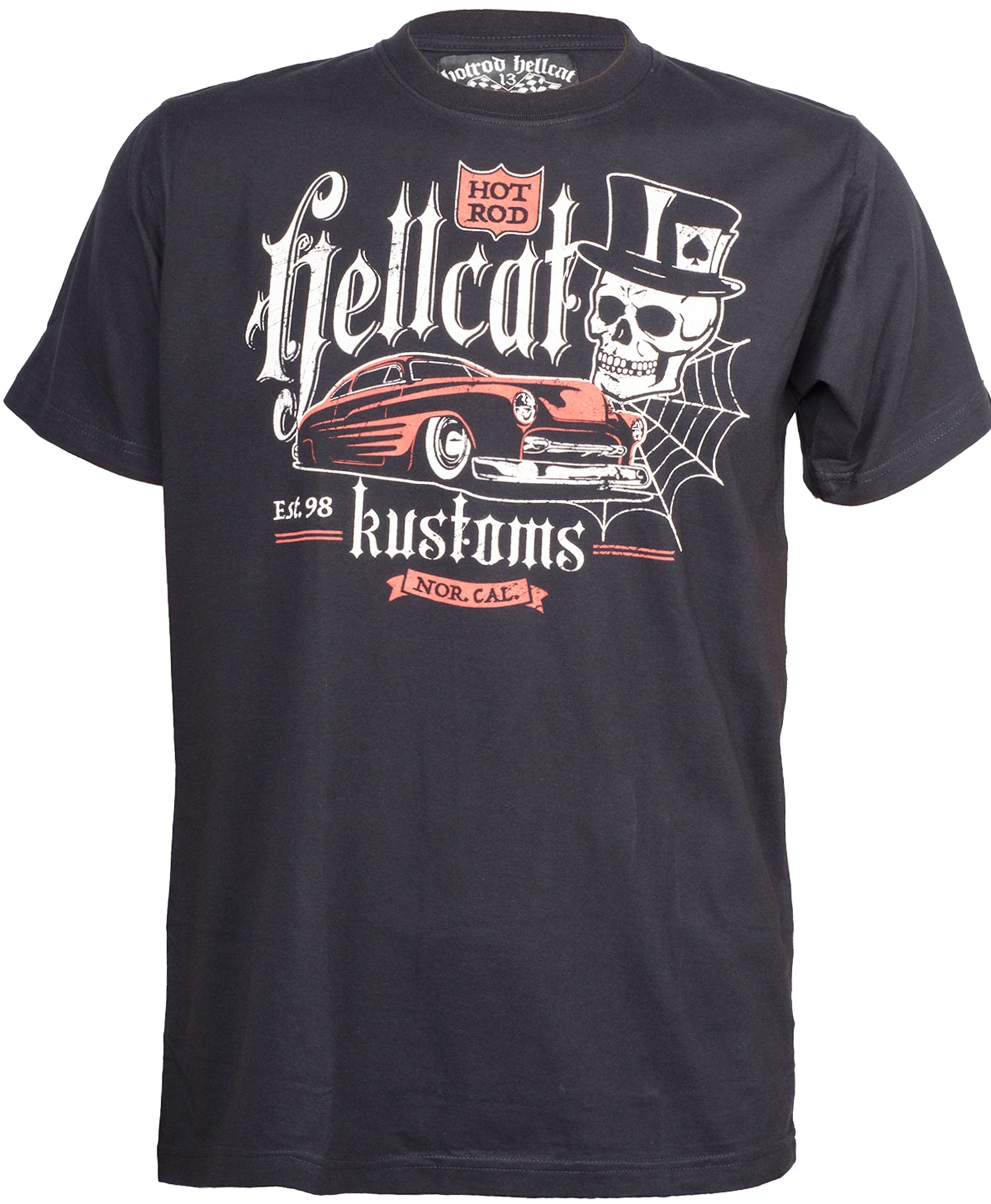 Hotrod_Hellcat_KUSTOMS_MUSCLE_CAR_Skull_TOTENKOPF_Oldschool_T-Shirt_killer_kirsche
