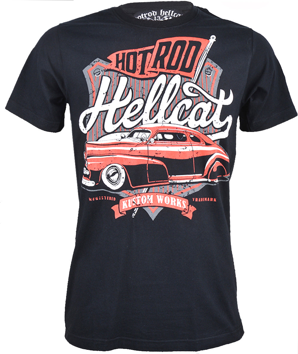Hotrod_Hellcat_KUSTOM_WORKS_Mens_T-Shirt_-_Schwarz