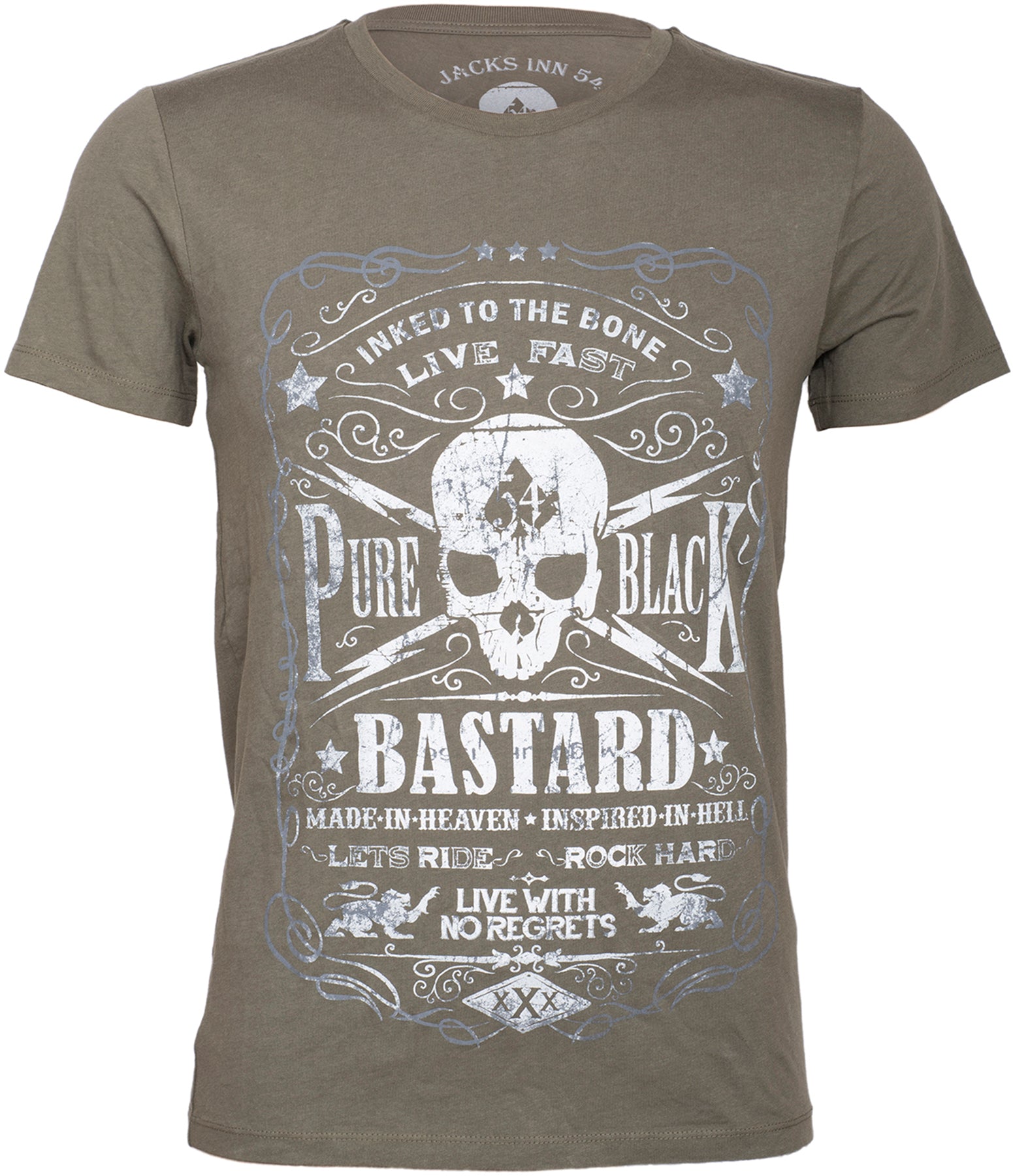Jacks_Inn_54_BASTARD_Totenkopf_Skull_HERREN_Oberteil_T-SHIRT_Khaki_killer_kirschefkmy87rYVkEfp