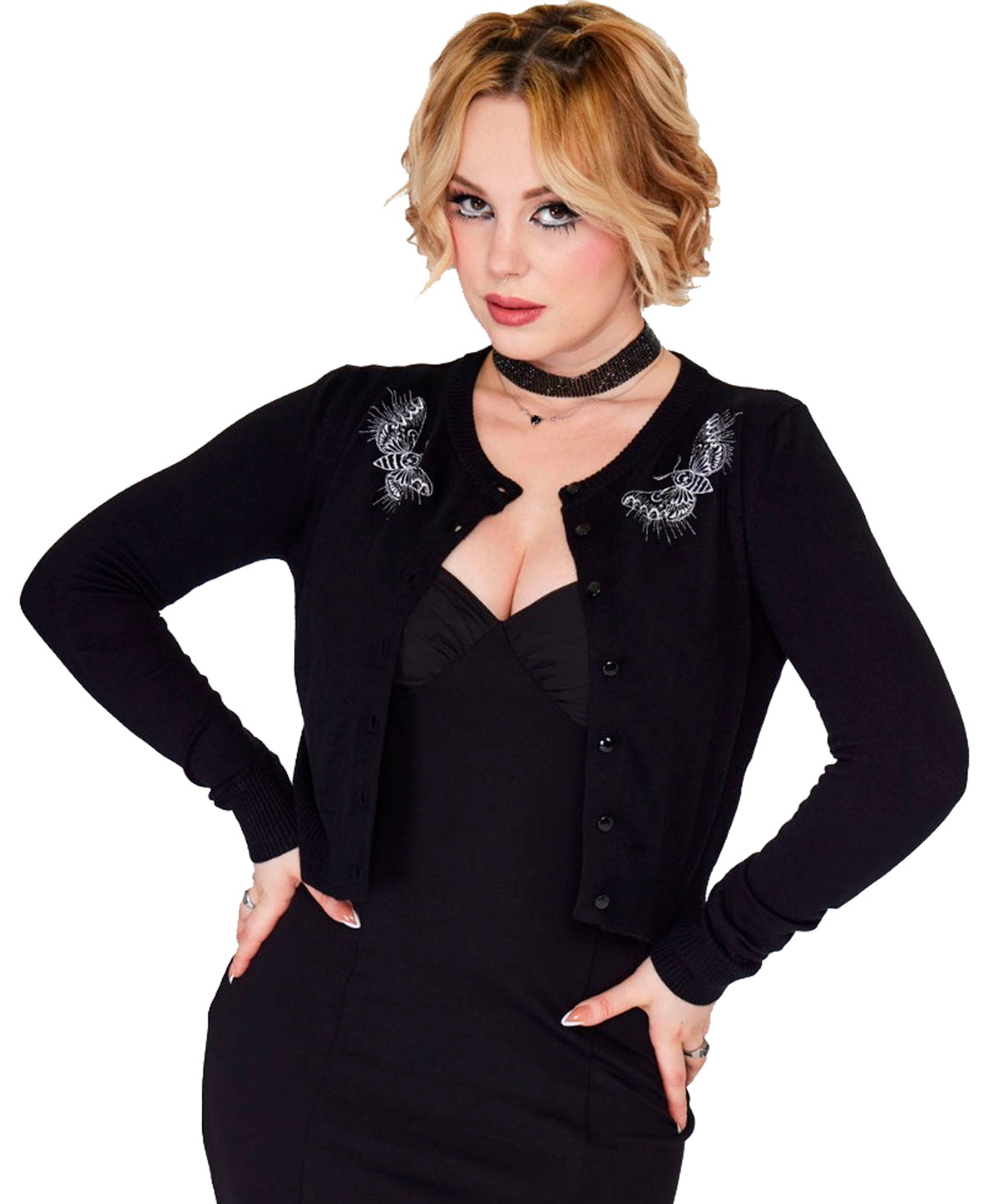 Jawbreaker_NIGHT_MOTH_Motte_Gothic_Round_Neck_CARDIGAN_Strickjacke_-_Schwarz-2