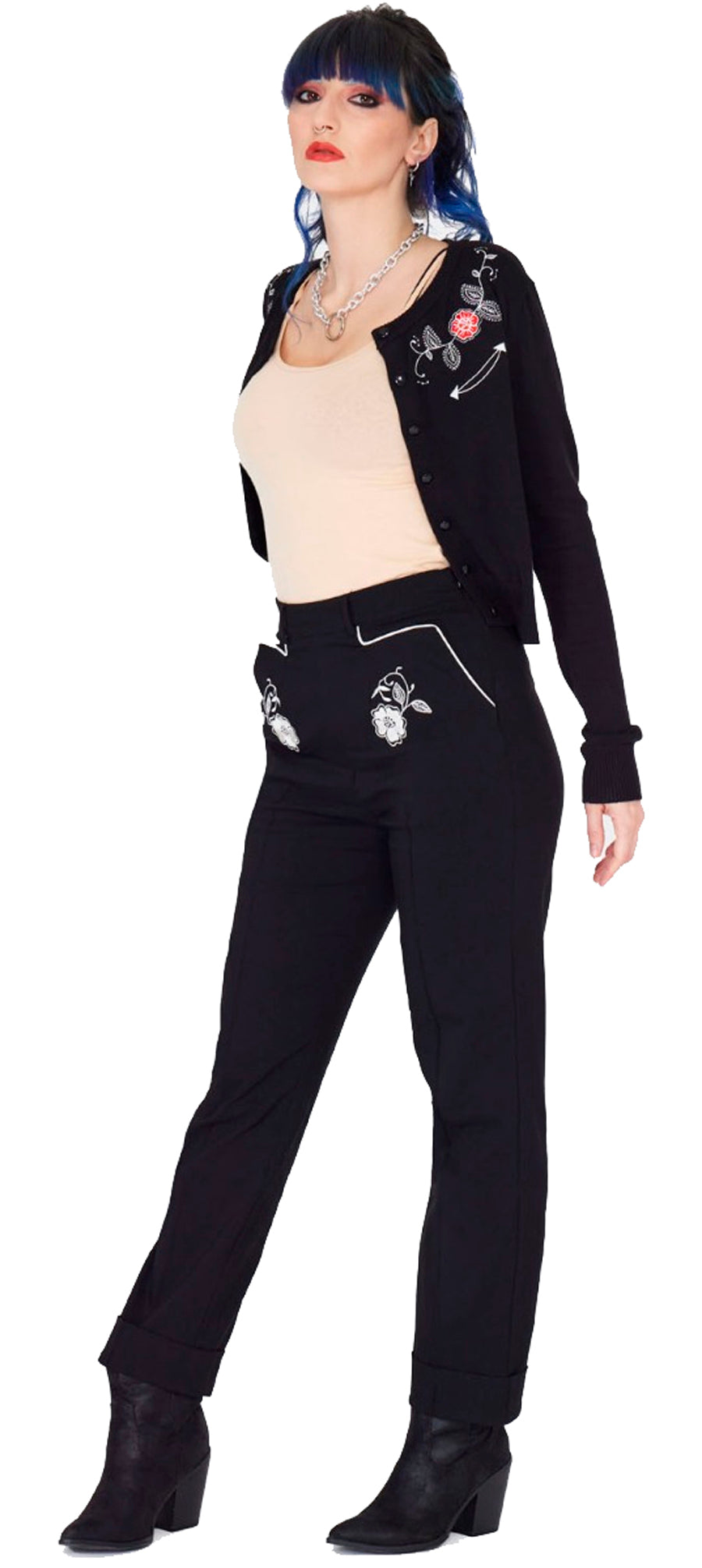Jawbreaker_WESTERN_FLOWERS_Cowgirl_Retro_Straight_Leg_Piped_Hose_Pants_Schwarz-32TCv3AnirEsMA