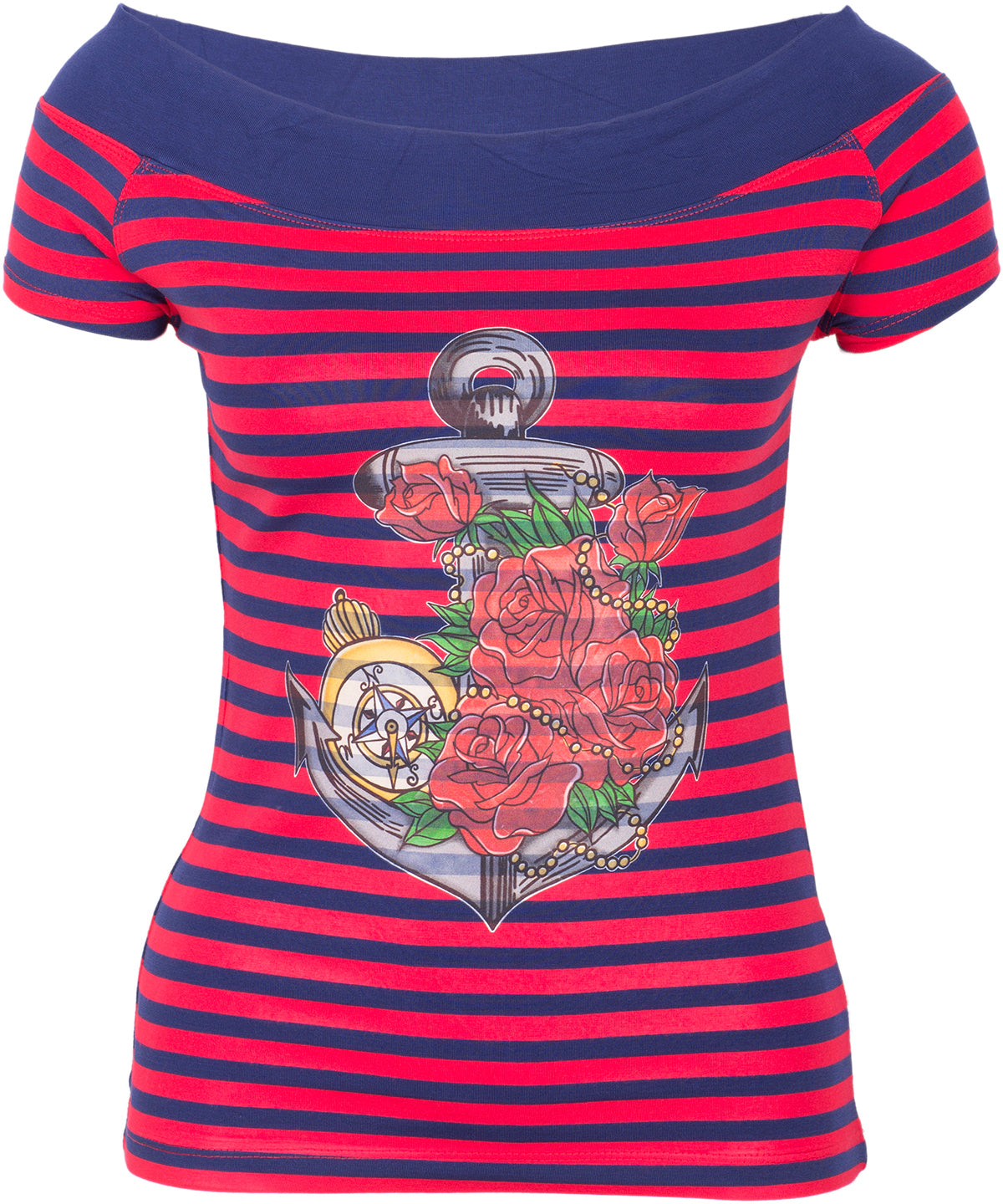 KM220_-_Kuestenluder_MY_ANCHOR_Anker_Rosen_Nautical_Sailor_CARMEN_Shirt