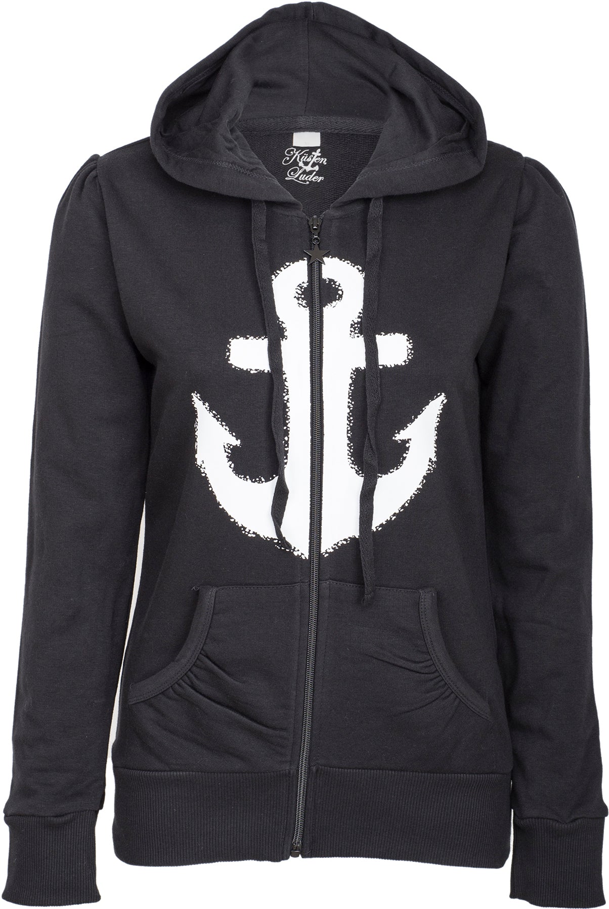 KM254_-_Kuestenluder_WHITE_ANCHOR_Anker_Sailor_Hooded_Zip_Sweat_JACKE