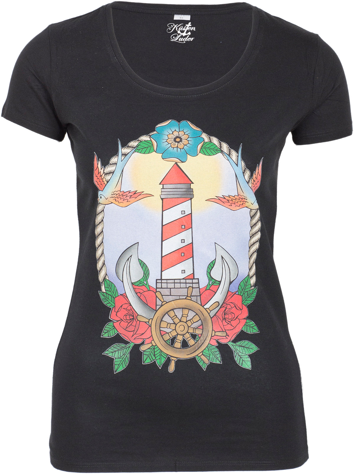 KM258_-_Kuestenluder_LIGHTHOUSE_Leuchtturm_Oldschool_Sailor_Anchor_SHIRT