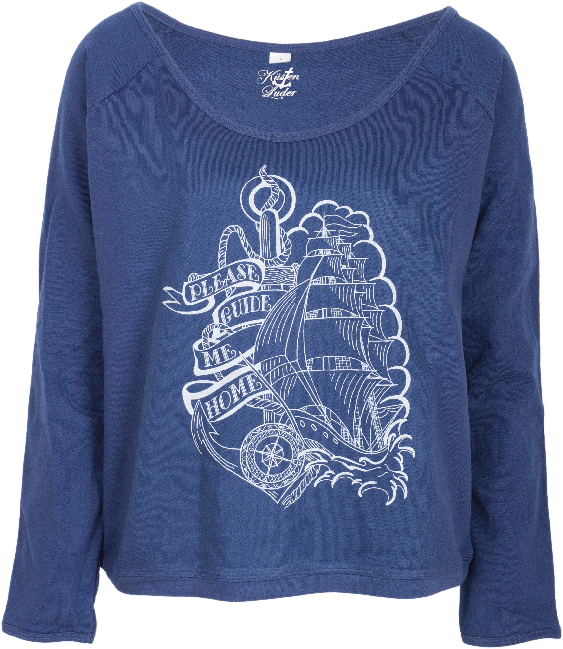 KM265_-_Kuestenluder_PLEASE_GUIDE_ME_HOME_Ship_Anker_Sailor_Raglan_PULLOVER_-_BlauJ1gTrc8DrAEcT