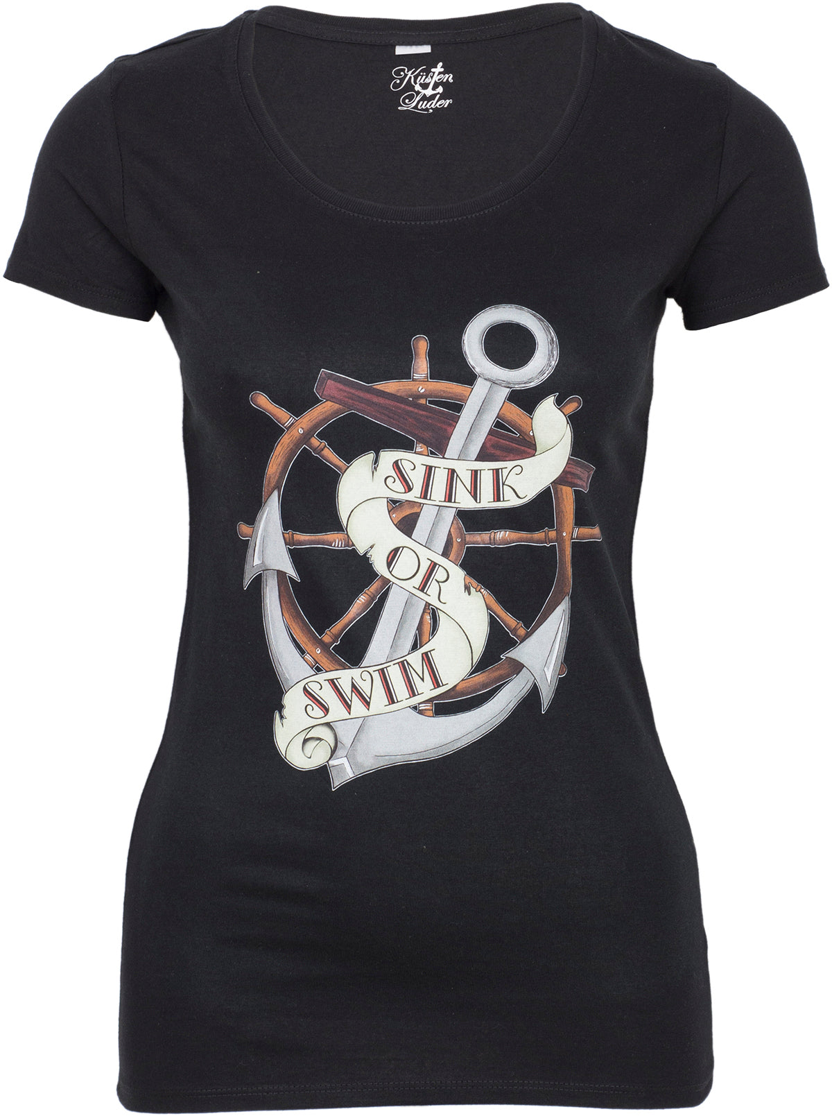 KM267_-_Kuestenluder_SINK_OR_SWIM_Sailor_Anchor_ANKER_Nautical_SHIRT_-_Schwarz