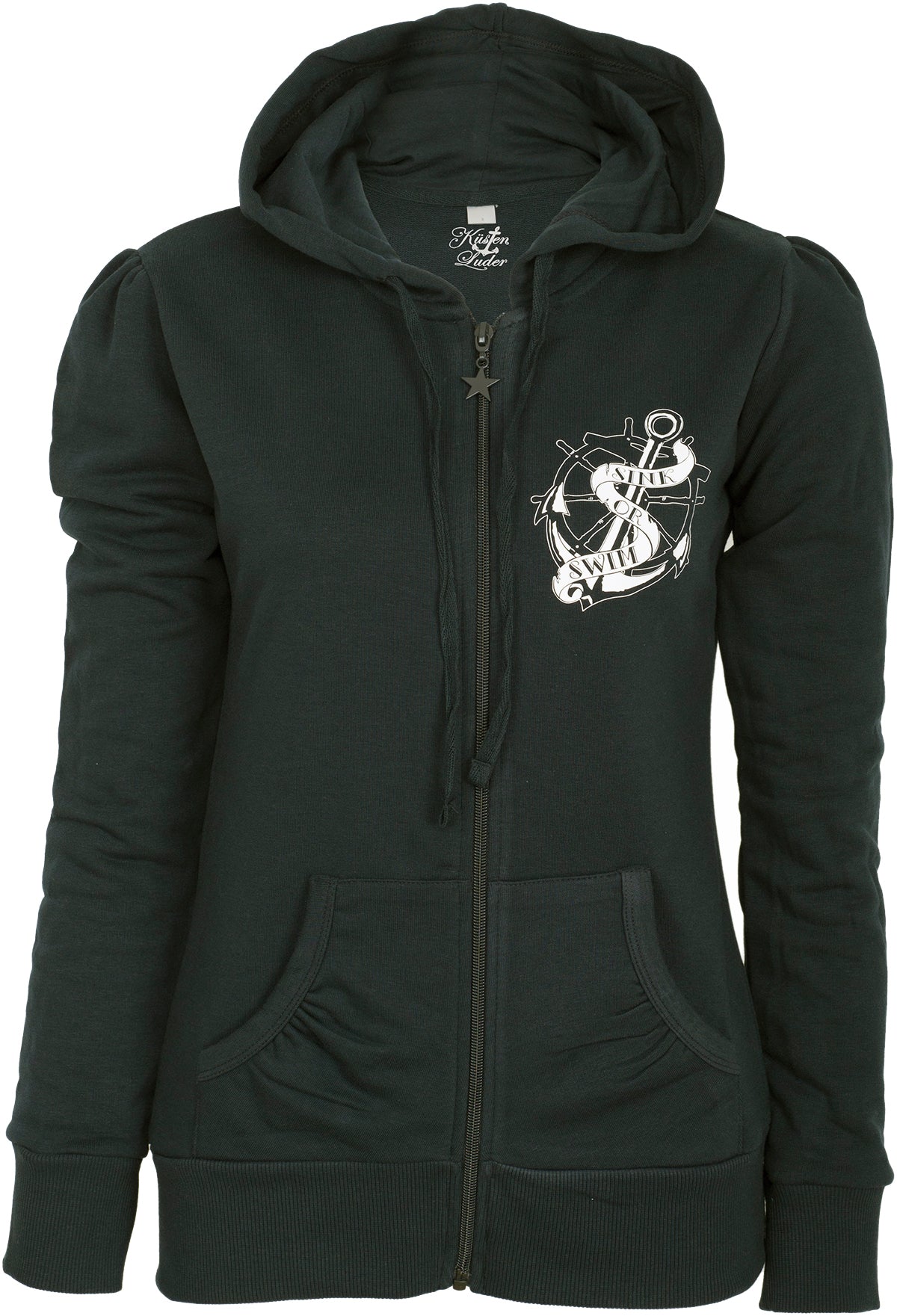KM272s_-_Kuestenluder_SINK_OR_SWIM_Sailor_Anchor_Hooded_Zip_Sweat_JACKE_-_schwarz5e315aa44f48b