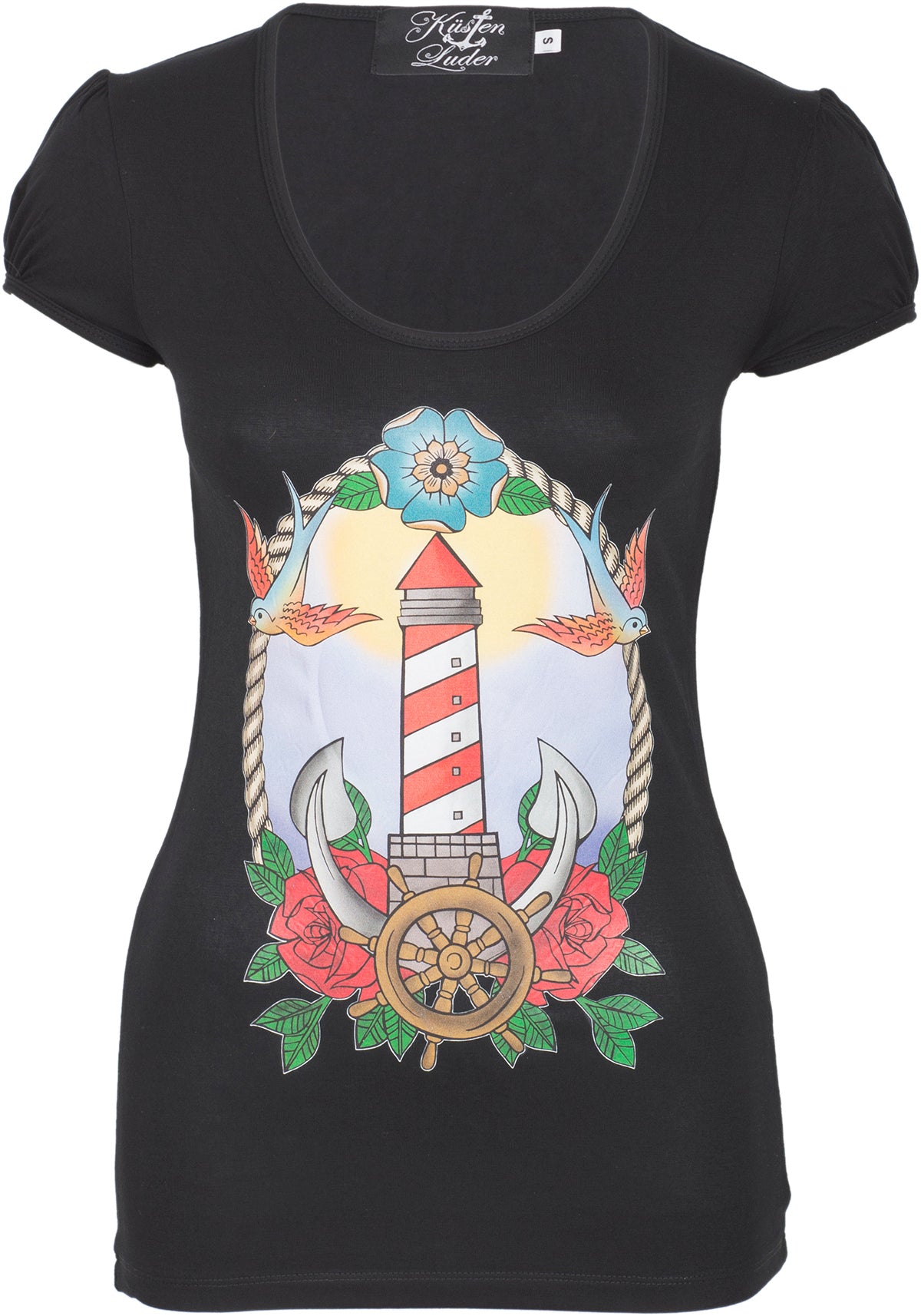 KM355_-_Kuestenluder_LIGHTHOUSE_Leuchtturm_Oldschool_Sailor_Puff_Sleeve_SHIRTuC6WH5CVCBCET