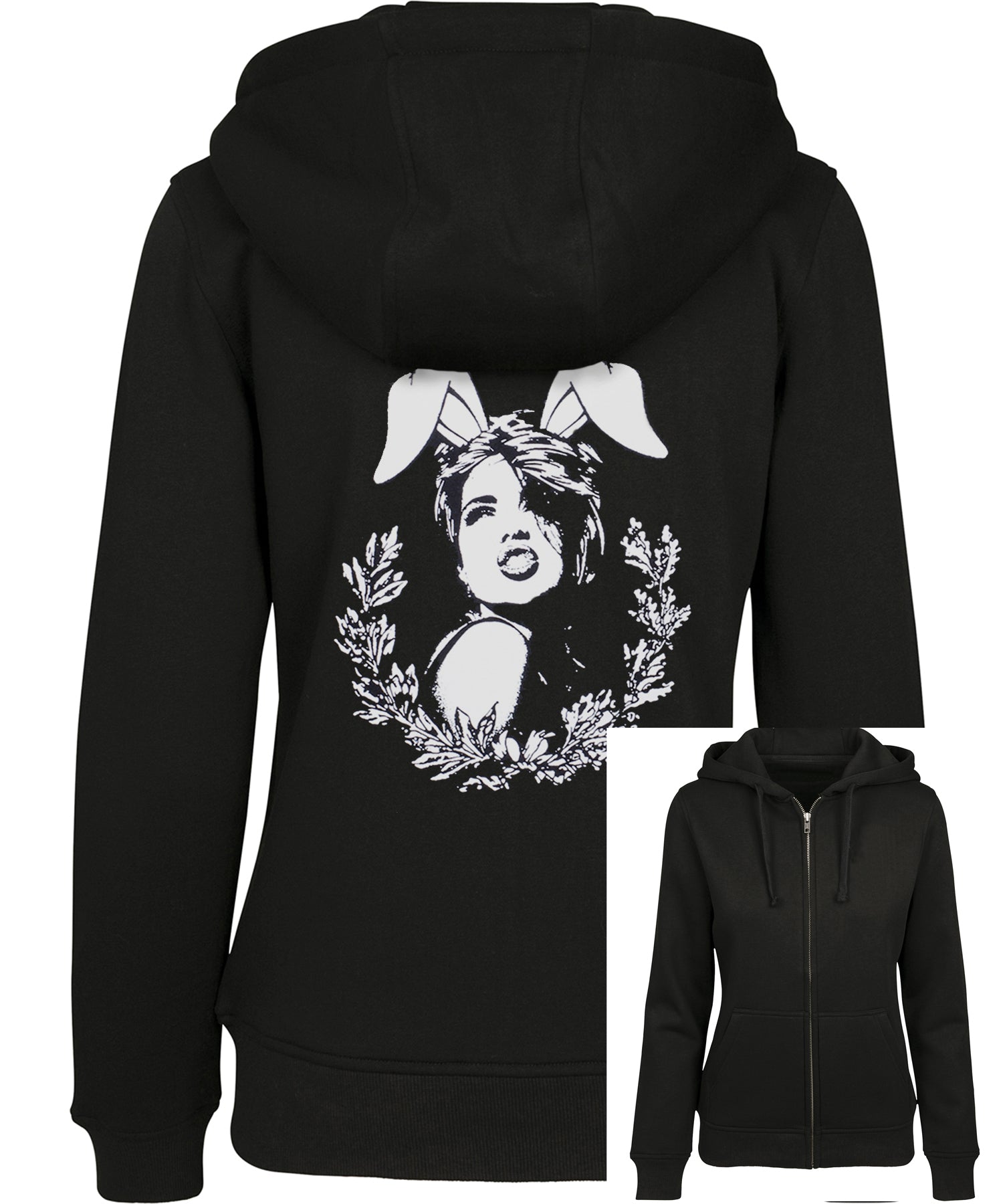 Killer_Kirsche_Bunny_Girl_GLORY_Girlie_Hooded_Zip_Sweat_JACKE_-_Schwarz_hauptbildMseMUX6Y5MMqX