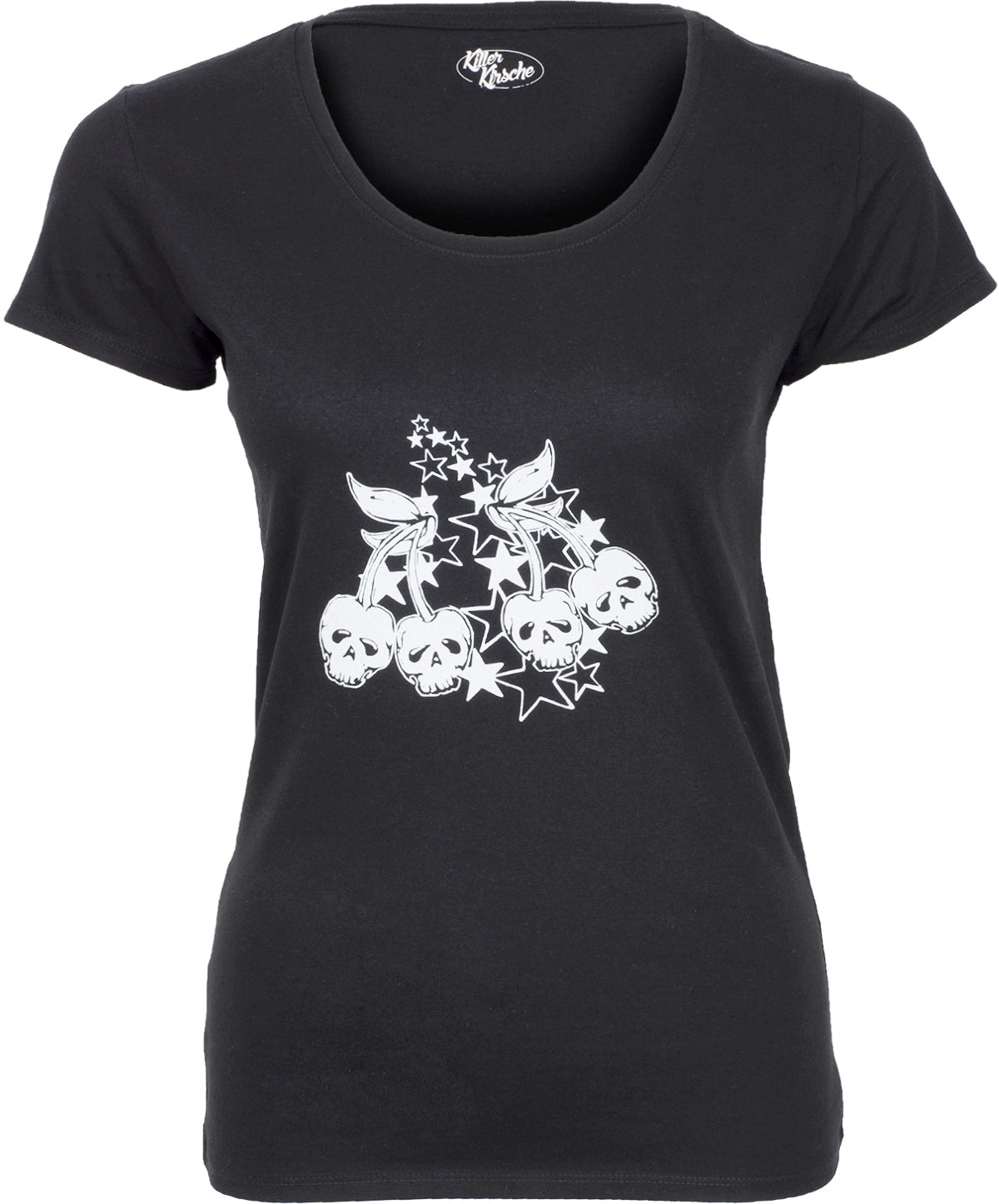 Killer_Kirsche_CHERRY_Skull_STARS_Kurzarm_Rundhals_Shirt_-_Schwarz-1