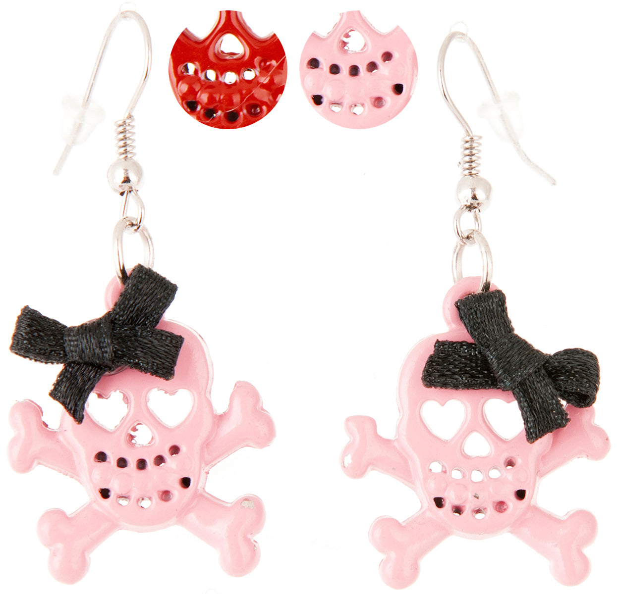Killer_Kirsche_DIRTY_LAUGHING_Schleifen_BLACK_BOW_Skull-Ohrhaengerkoll