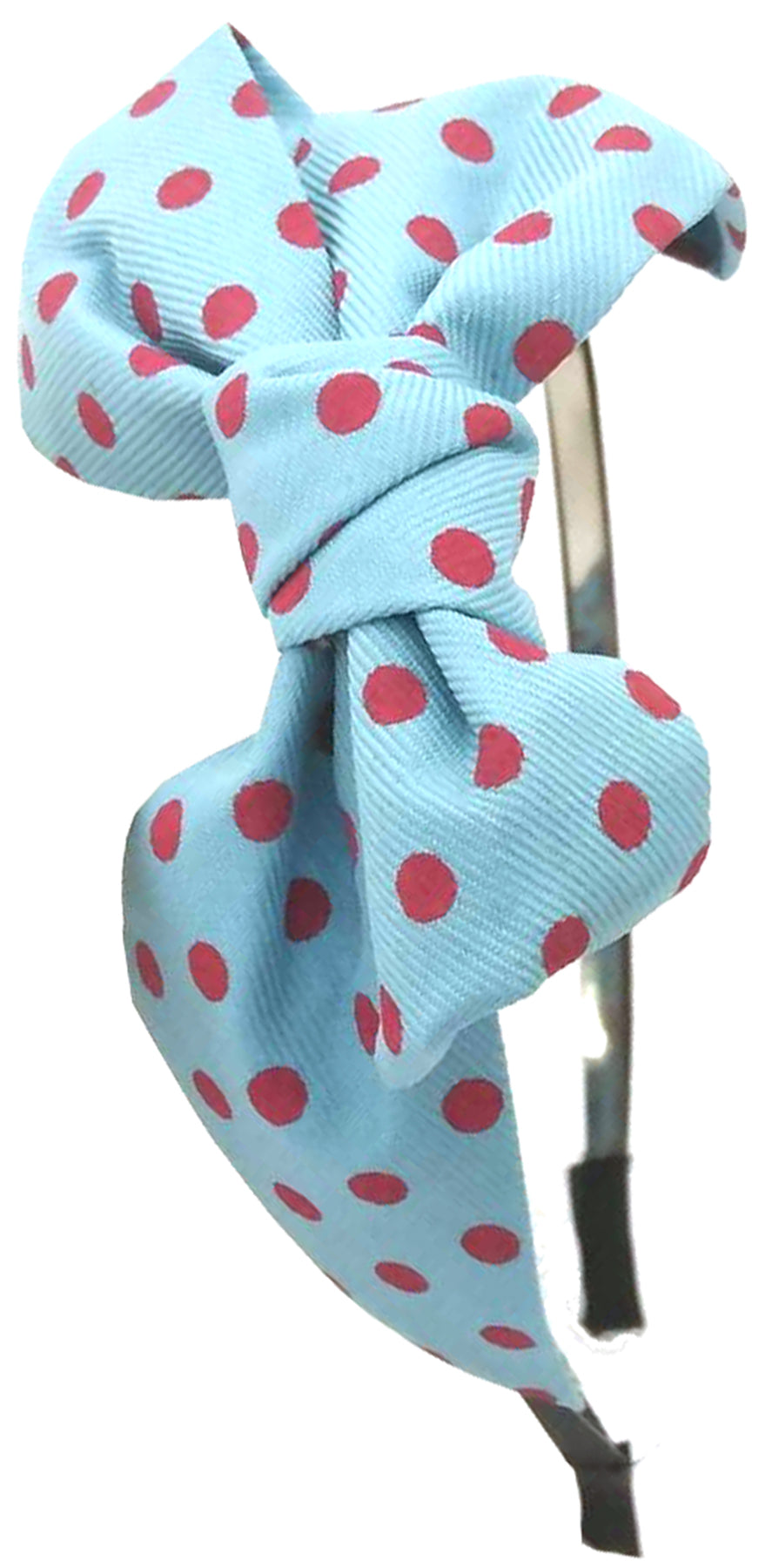 Killer_Kirsche_FIBBY_VINTAGE_DOT_POLKA_Dots_PUNKTE_Schleifen_BOW_Haarreif_Haarschmuck_-_HellblauwPjMMfB68UXGR