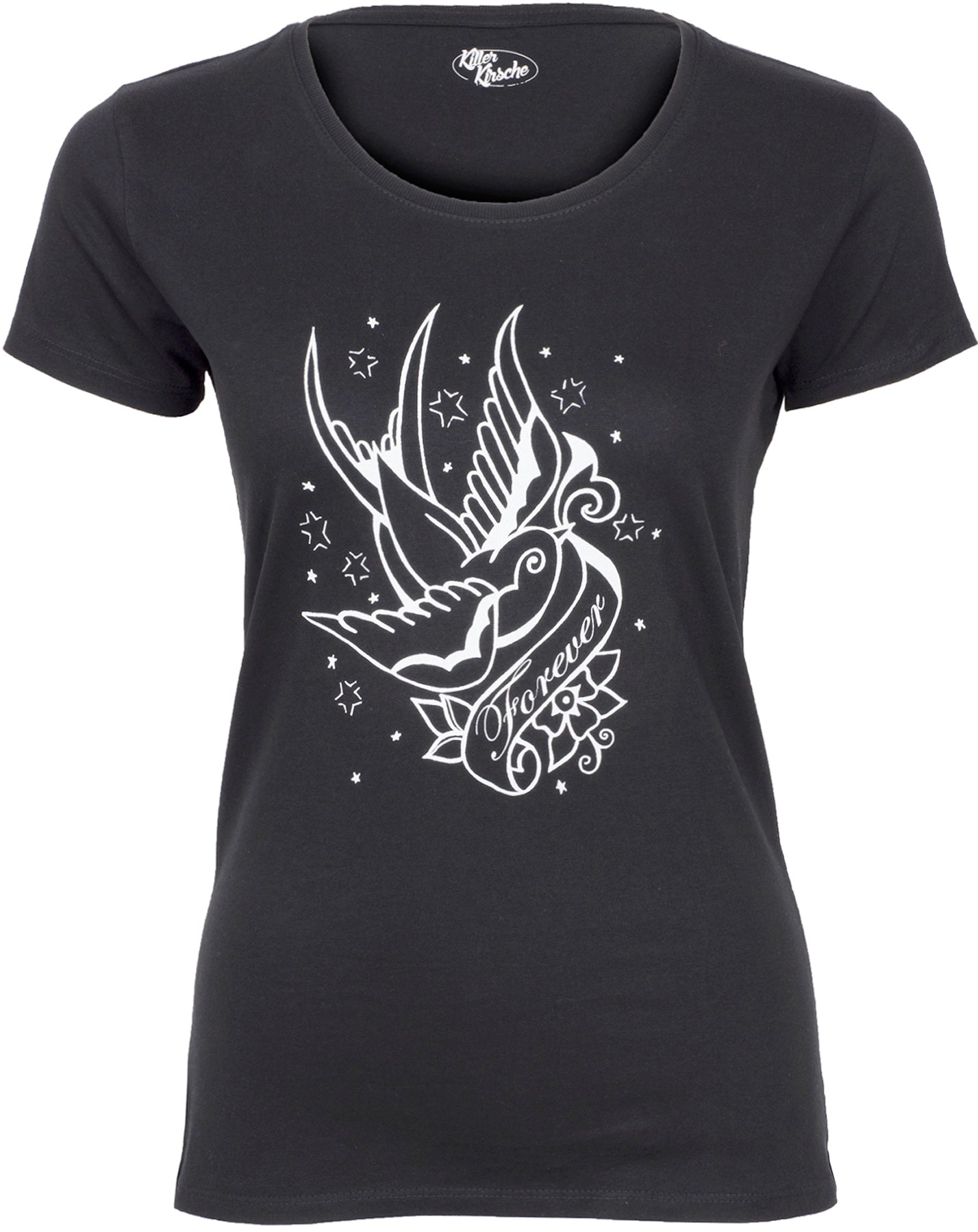 Killer_Kirsche_FOREVER_Swallow_SCHWALBEN_Kurzarm_Shirt_-_Schwarz_killer_kirsche