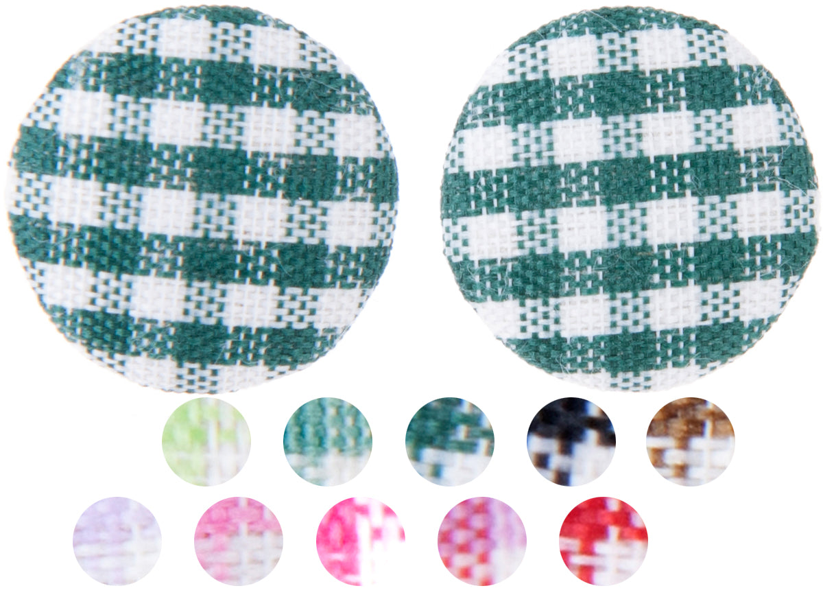 Killer_Kirsche_LEWELYN_Vintage_GINGHAM_Karo_Retro_Button_OHRSTECKER_Galerie