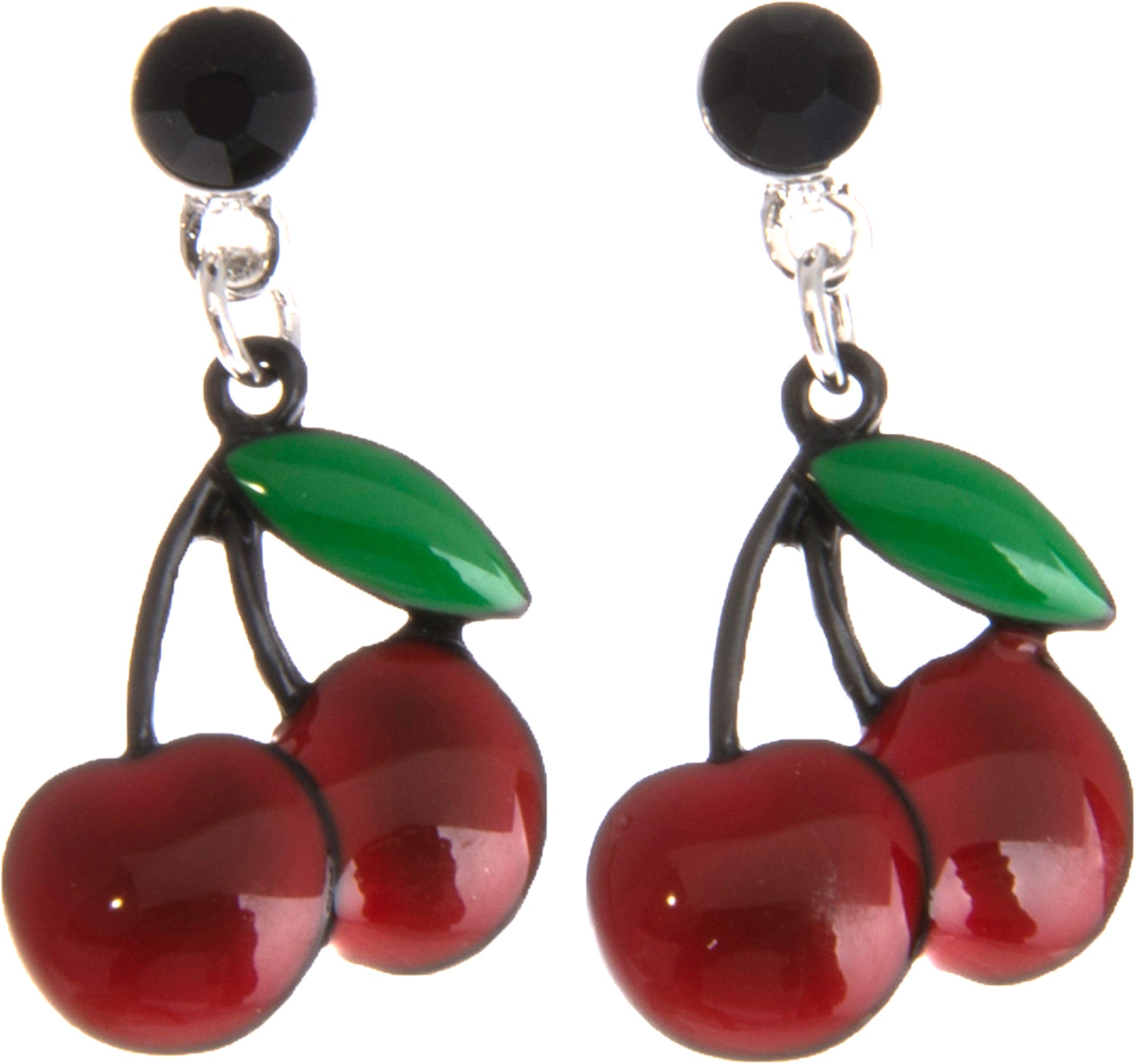 Killer_Kirsche_MELIKE_CHERRY_GLITTER_Kirschen_Glitzerstein_Vintage_OHRSTECKER