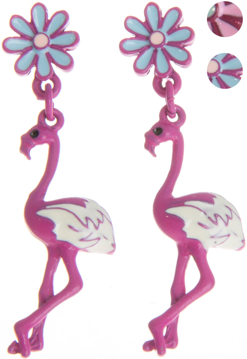 Killer_Kirsche_NICOLIN_Daisy_Floral_FLAMINGO_Vintage_OHRSTECKER_GaleriebildA7oRJPvqfESu5