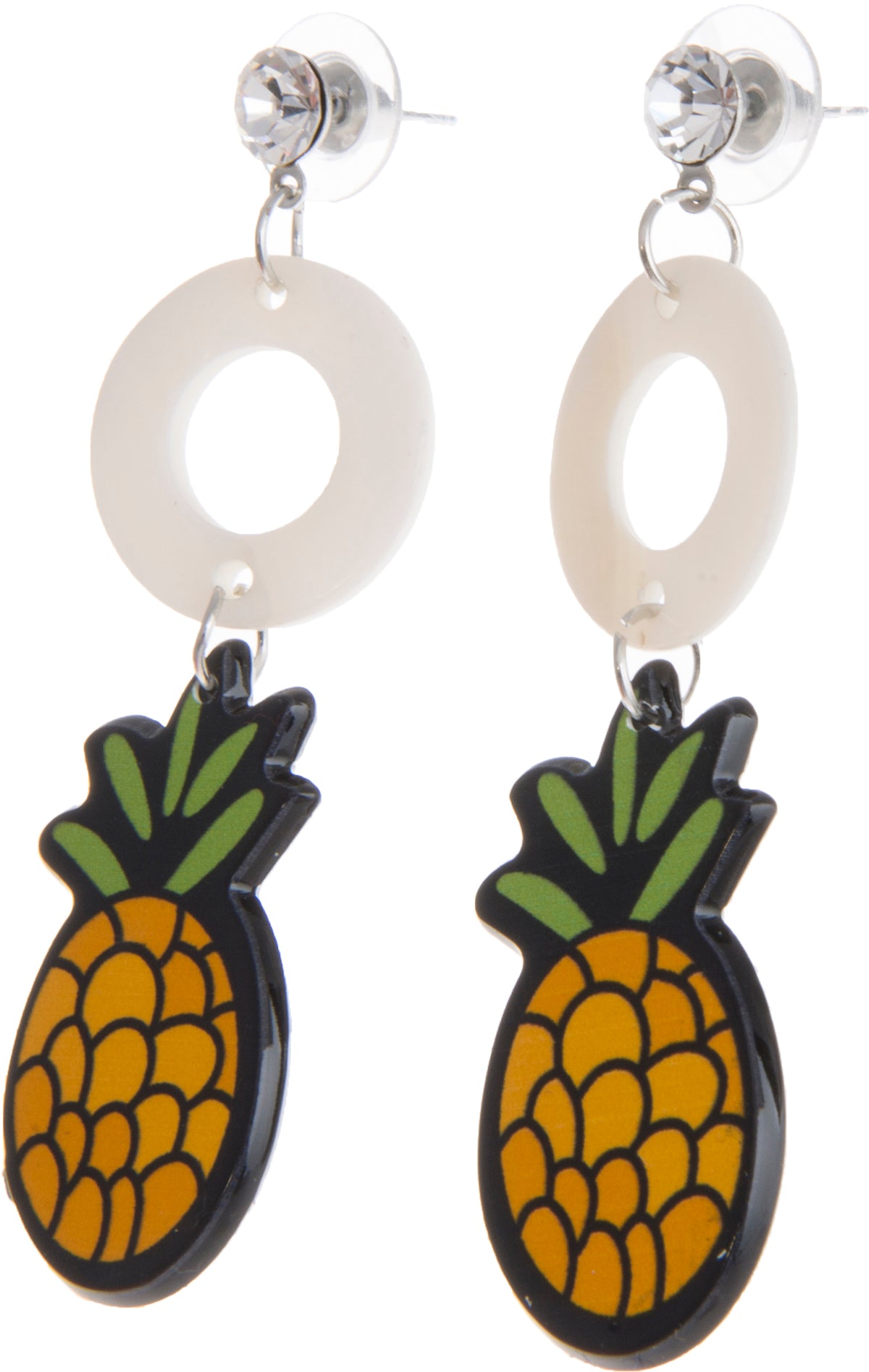 Killer_Kirsche_PINEAPPLE_Glitzerstein_Tropical_ANANAS_Haenger_OHRSTECKER-3