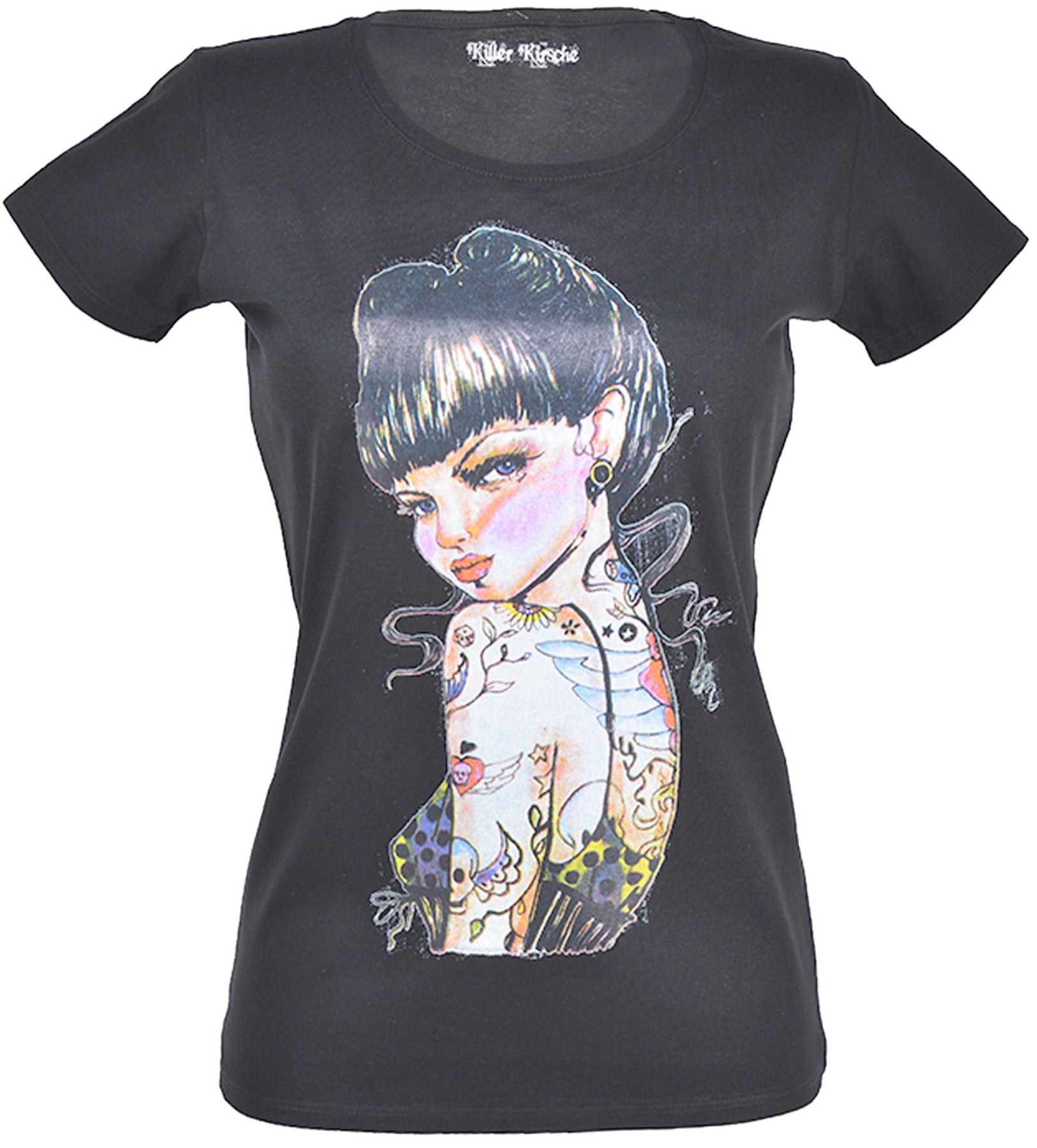 Killer_Kirsche_Pin_Up_Girl_Oldschool_Tattoo_Retro_Shirt_T-Shirt_-_Schwarz_killer_kirscheVeFH2sZ9PICSs