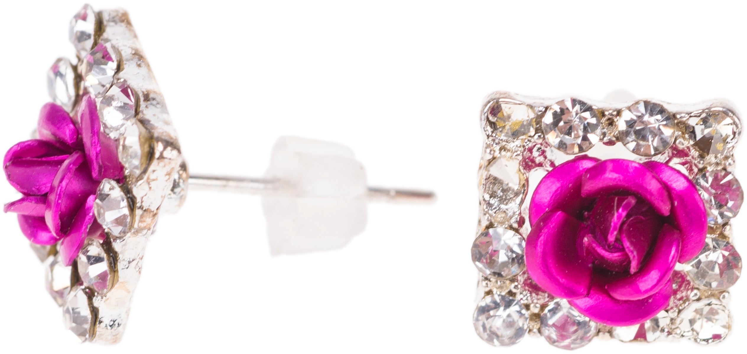 Killer_Kirsche_YVONNA_Vintage_Glitzer_METALLIC_ROSE_Retro_OHRSTECKER-2