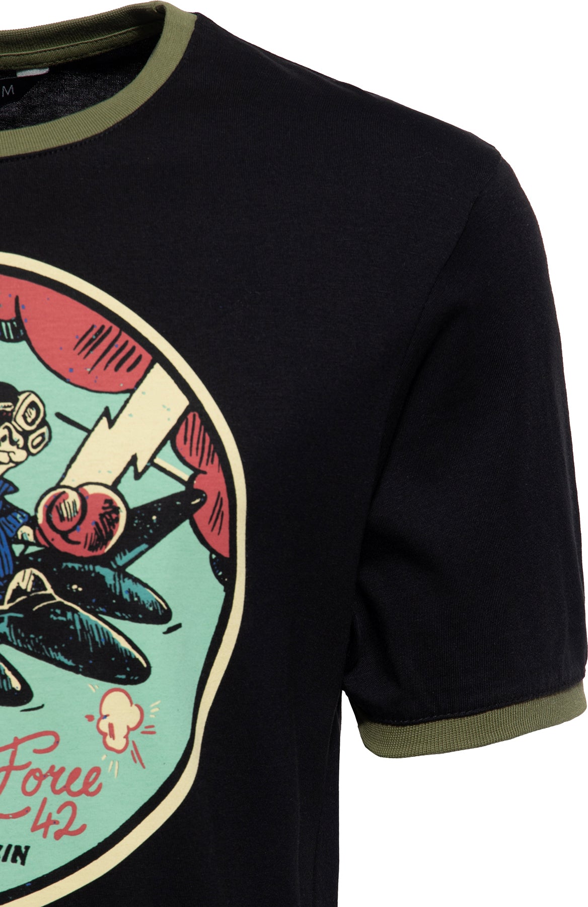 King_Kerosin_AIRFORCE_42_Retro_FLIEGER_MOTIV_Kurzarm_Regular_Fit_T-SHIRT_Oberteil_Killer_Kirsche-5