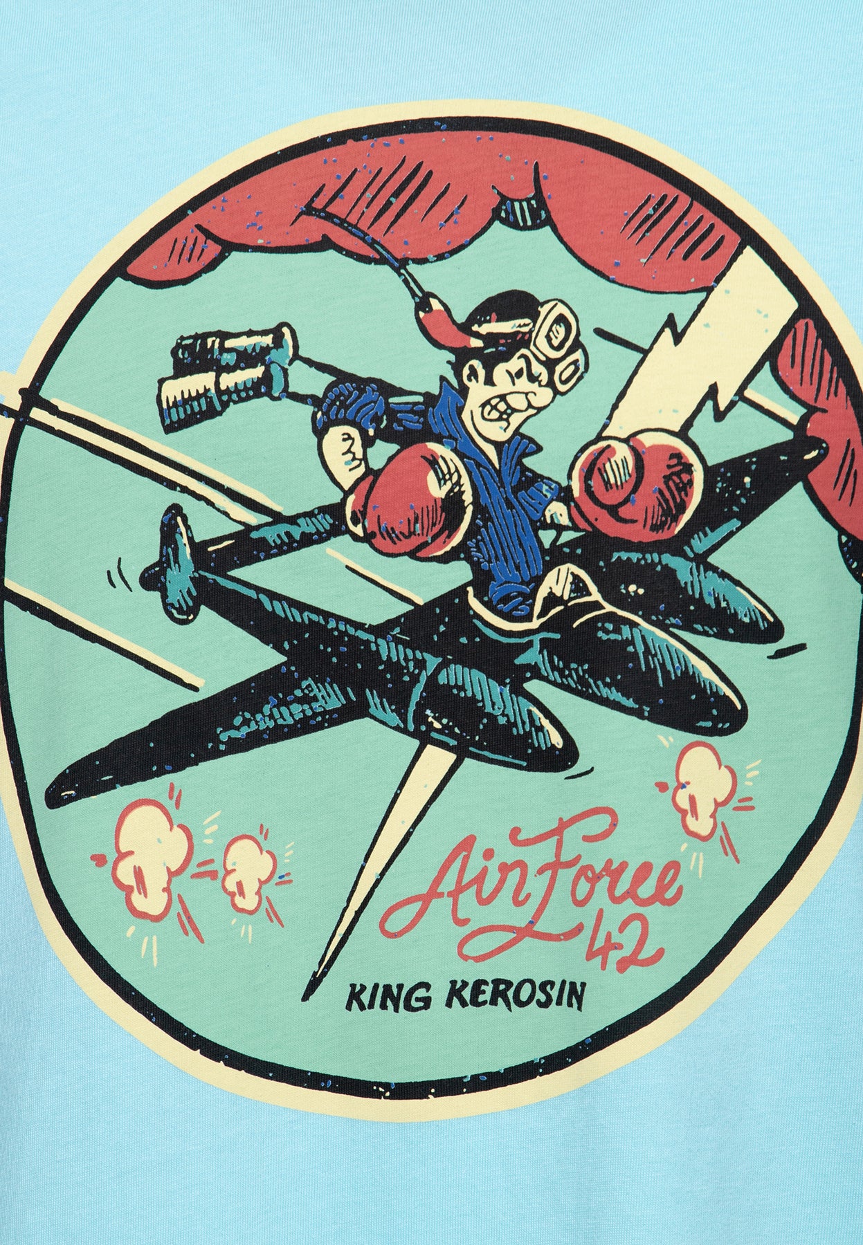 King_Kerosin_AIRFORCE_42_Retro_MOTIV_Kurzarm_Regular_Fit_T-SHIRT_Oberteil_-_Hellblau_Killer_Kirsche-4