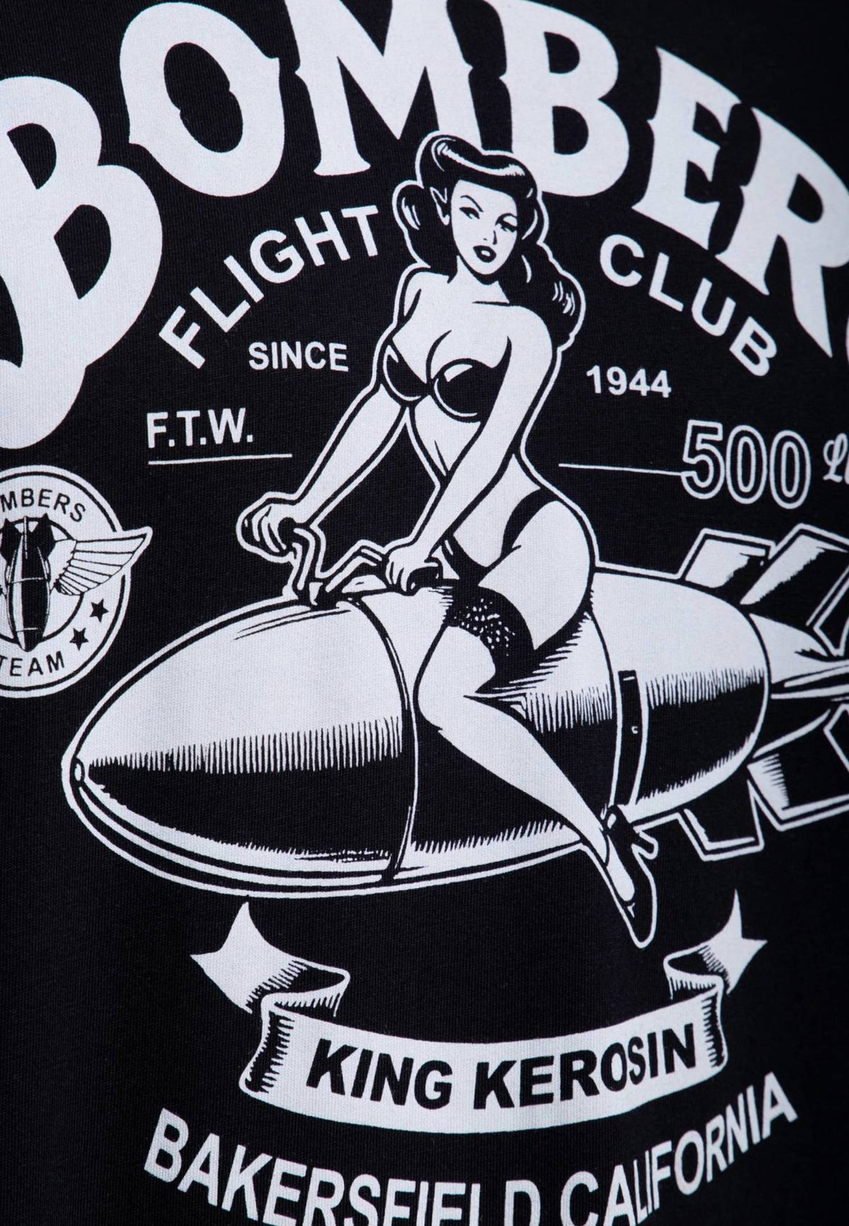 King_Kerosin_BOMBERS_FIGHT_CLUB_Print_Oldschool_Pin_Up_Kurzarm_T-SHIRT_Oberteil_-_Schwarz-4
