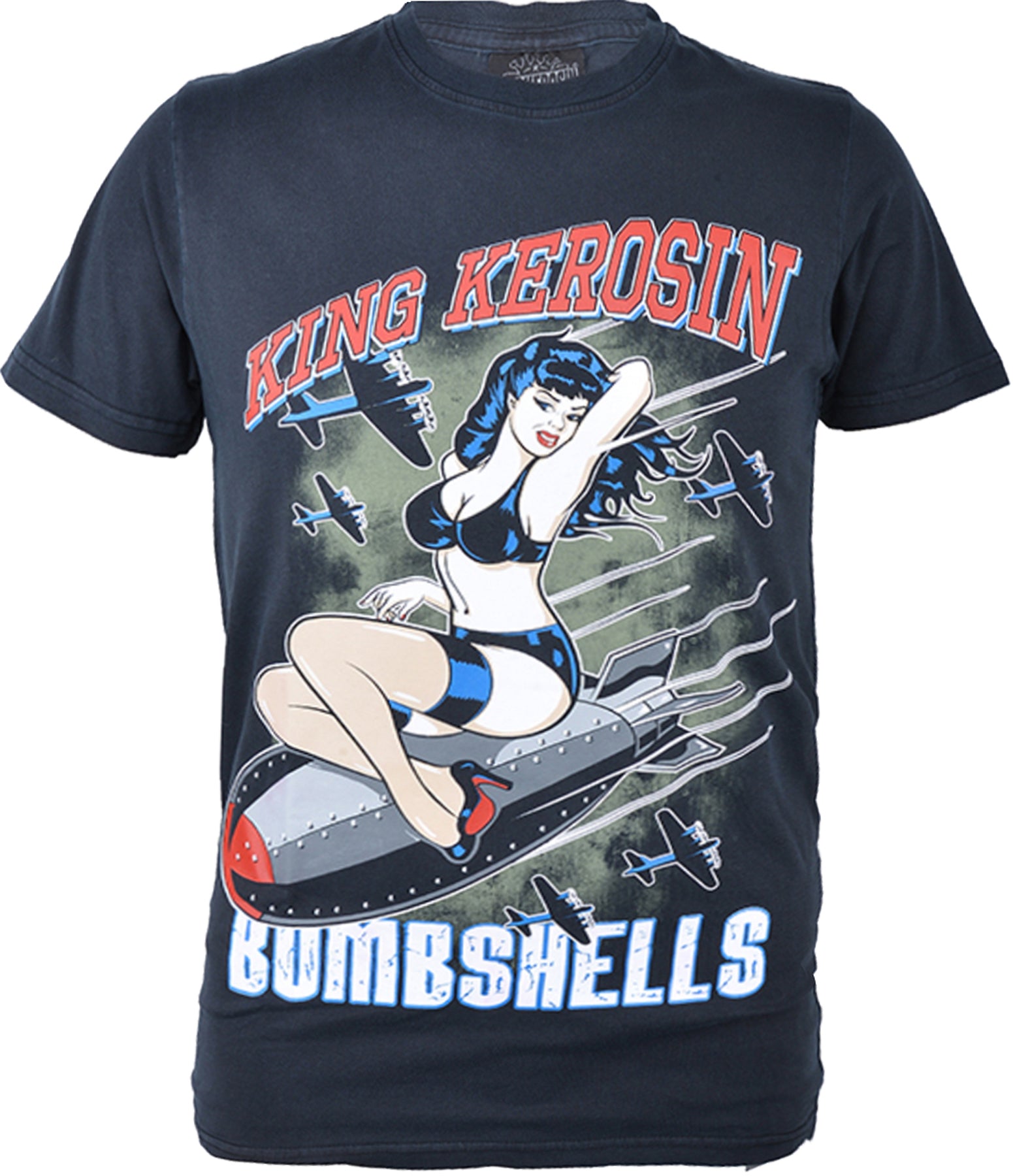 King_Kerosin_BOMBSHELLS_Retro_Oldschool_Tattoo_Men_T-Shirt_-_Schwarz_killer_kirscheThLIyTXTvPbj9