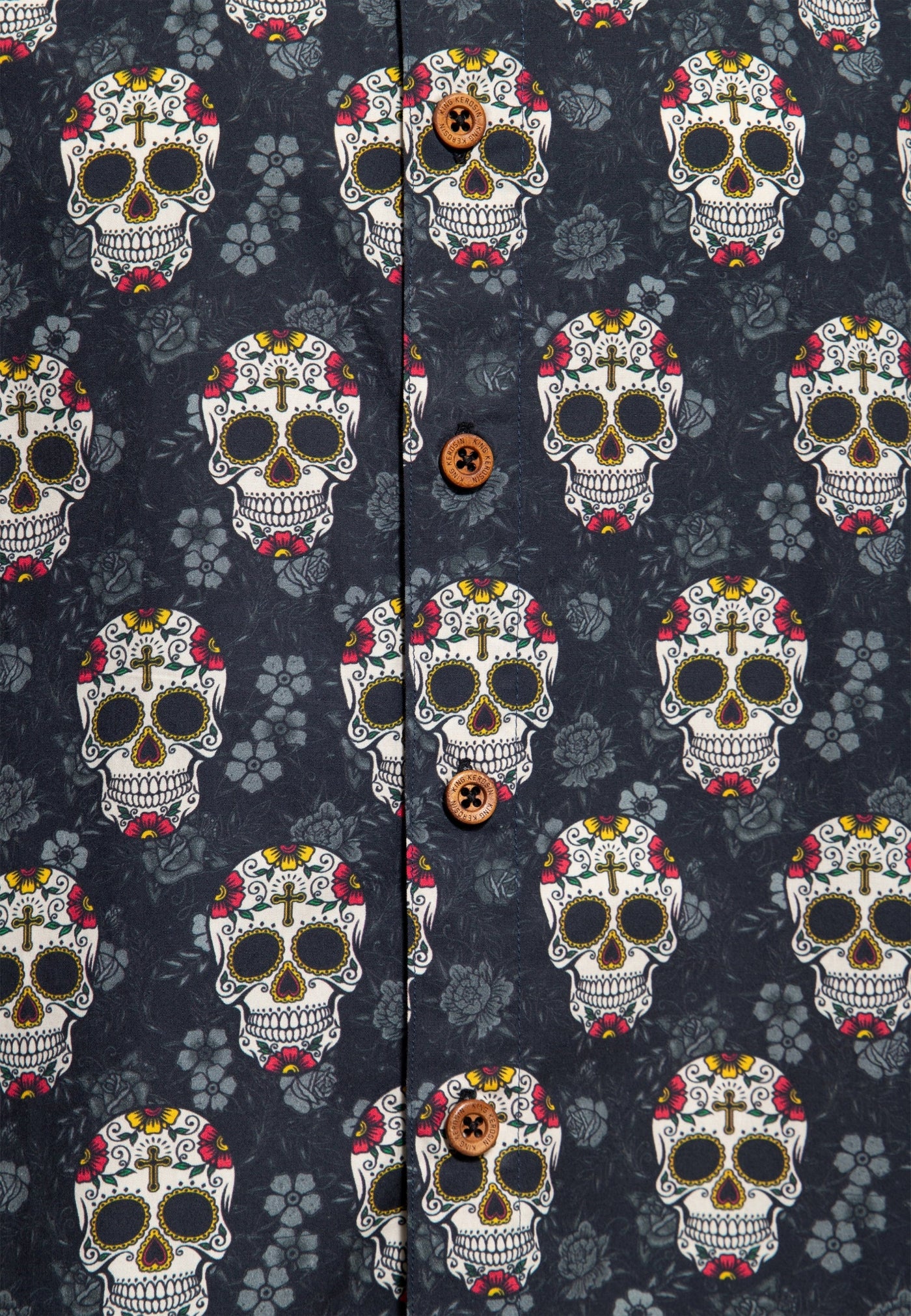 King_Kerosin_CALAVERA_SKULL_Mexican_Skull_allover_Retro_50s_Vintage_HEMD_Shirt-4