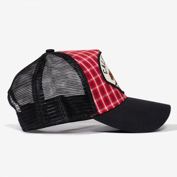 King_Kerosin_CALIFORNIA_Grizzlybear_Baer_STICKEREI_MESH_Tartan_Karo_Retro_TRUCKER_CAP_Killer_Kirsche-3