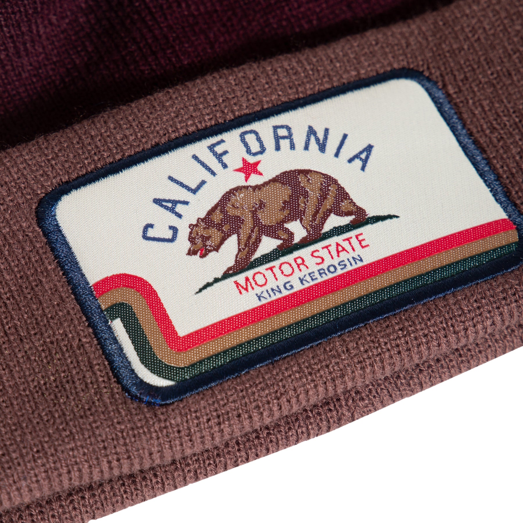 King_Kerosin_CALIFORNIA_MOTOR_STATE_Bear_PATCH_Knitted_Herren_Strick_BEANIE_Muetze_Killer_Kirsche-3