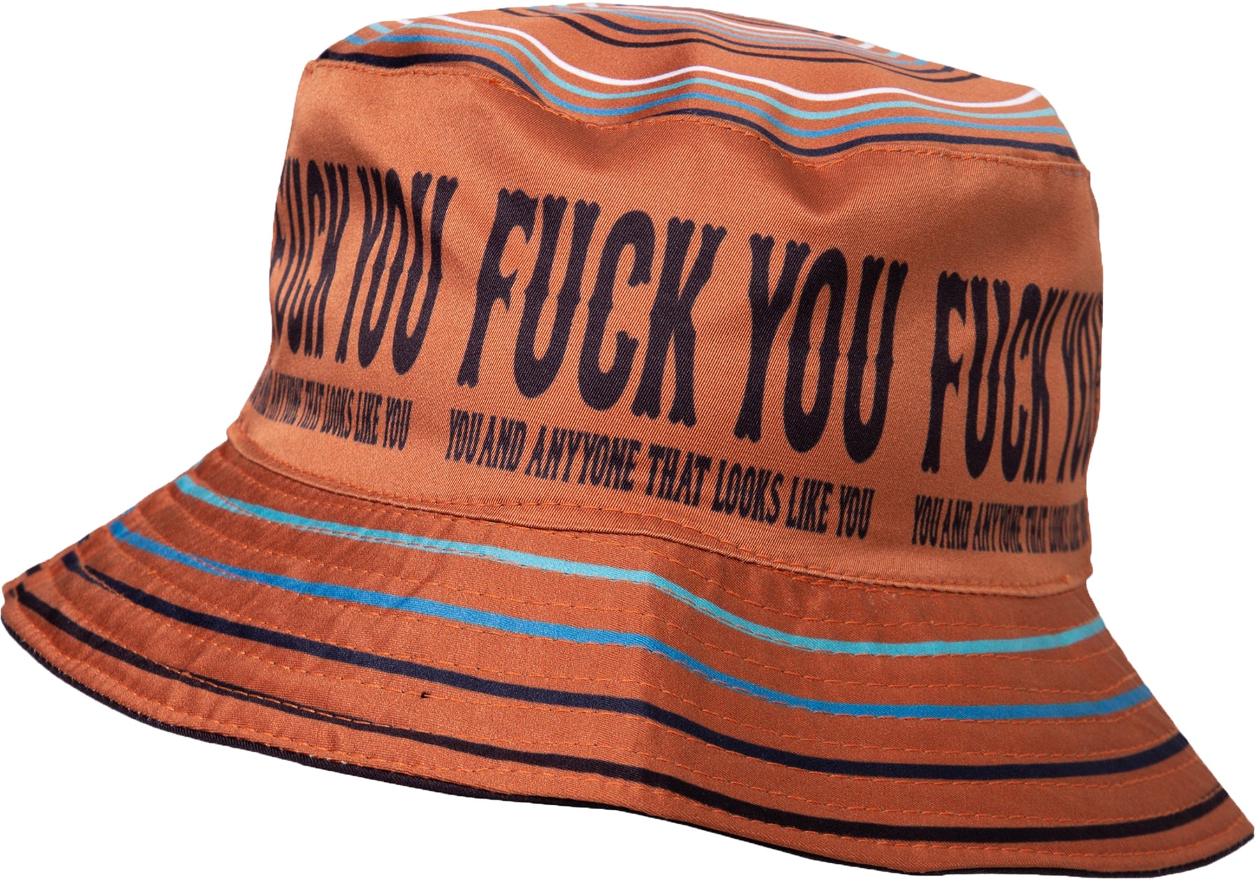 King_Kerosin_FUCK_YOU_Retro_Stripes_Streifen_WENDBARER_BUCKET_HAT_Fischerhut_Killer_Kirsche-1